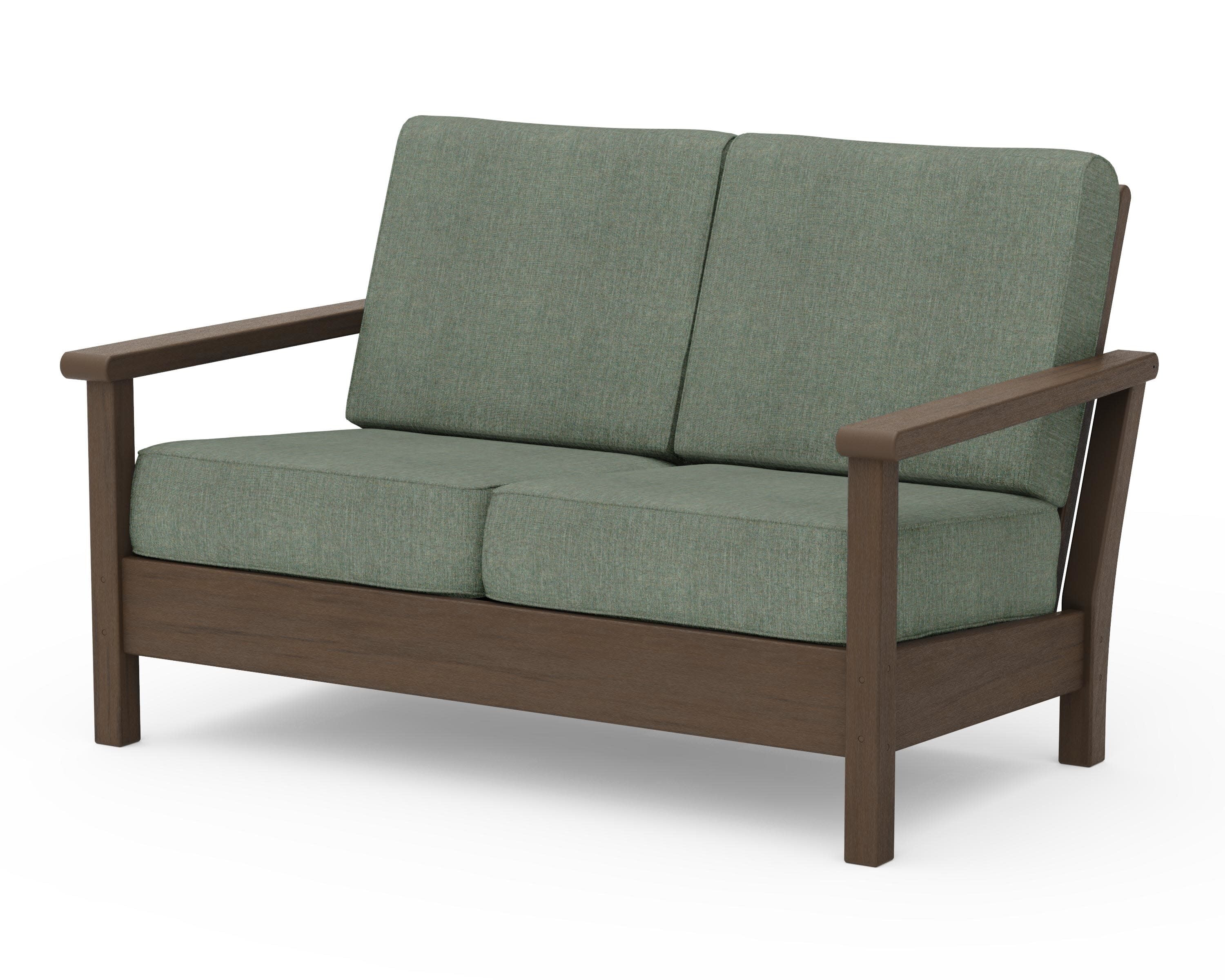 Harbour Deep Seating Loveseat in Kona / Cast Sage