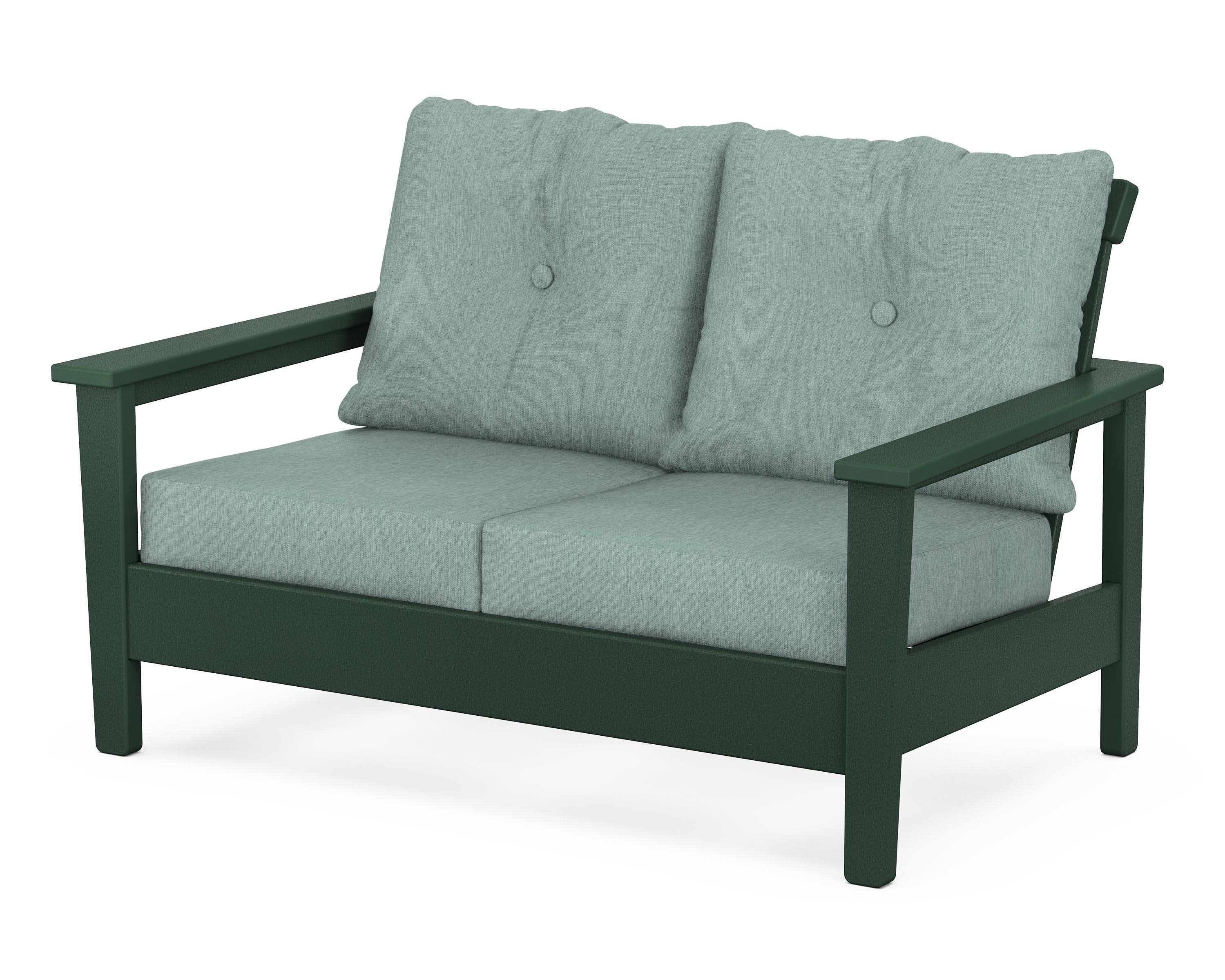 Prescott Deep Seating Loveseat in Green / Glacier Spa