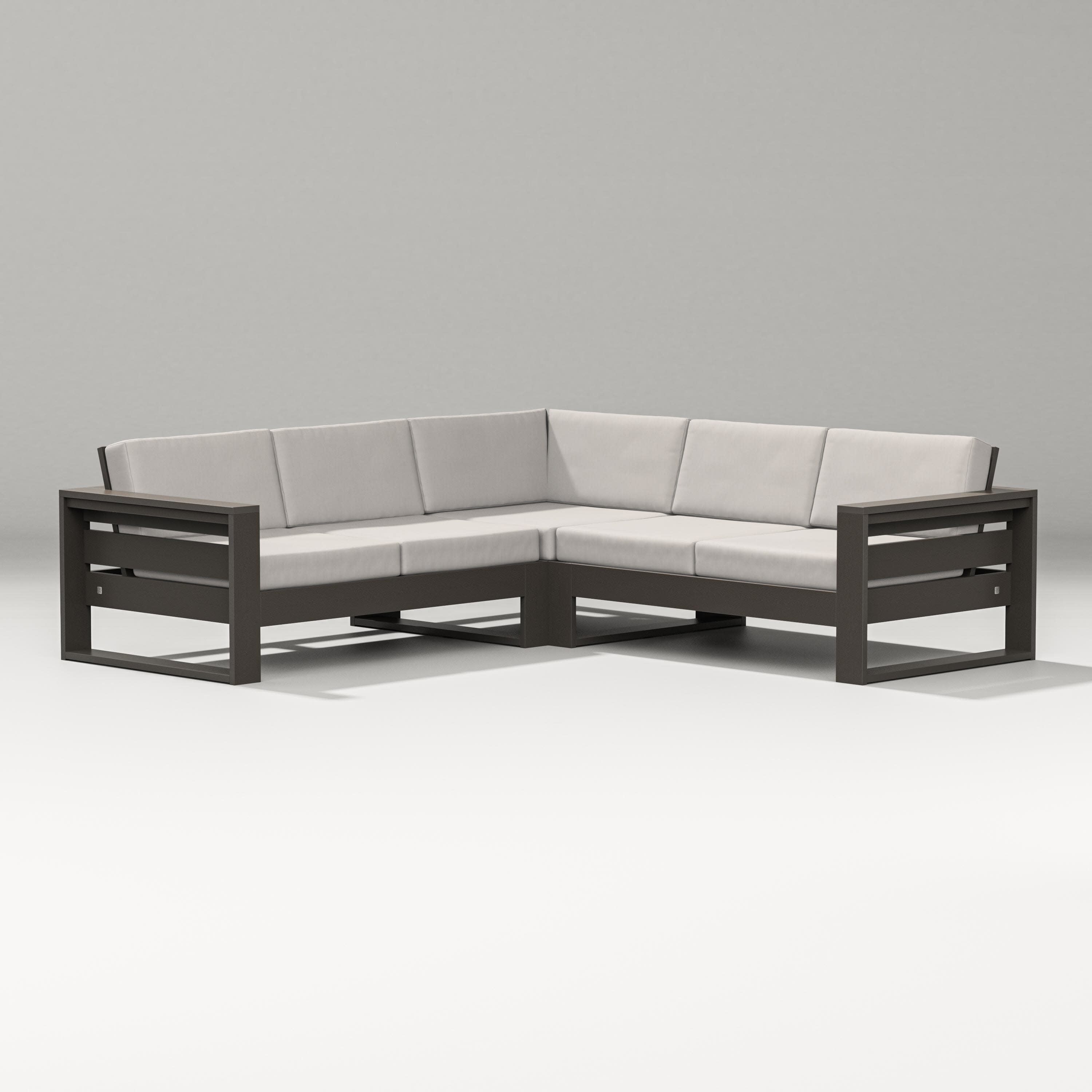 Latitude Corner Sectional in Vintage Coffee / Cast Ash