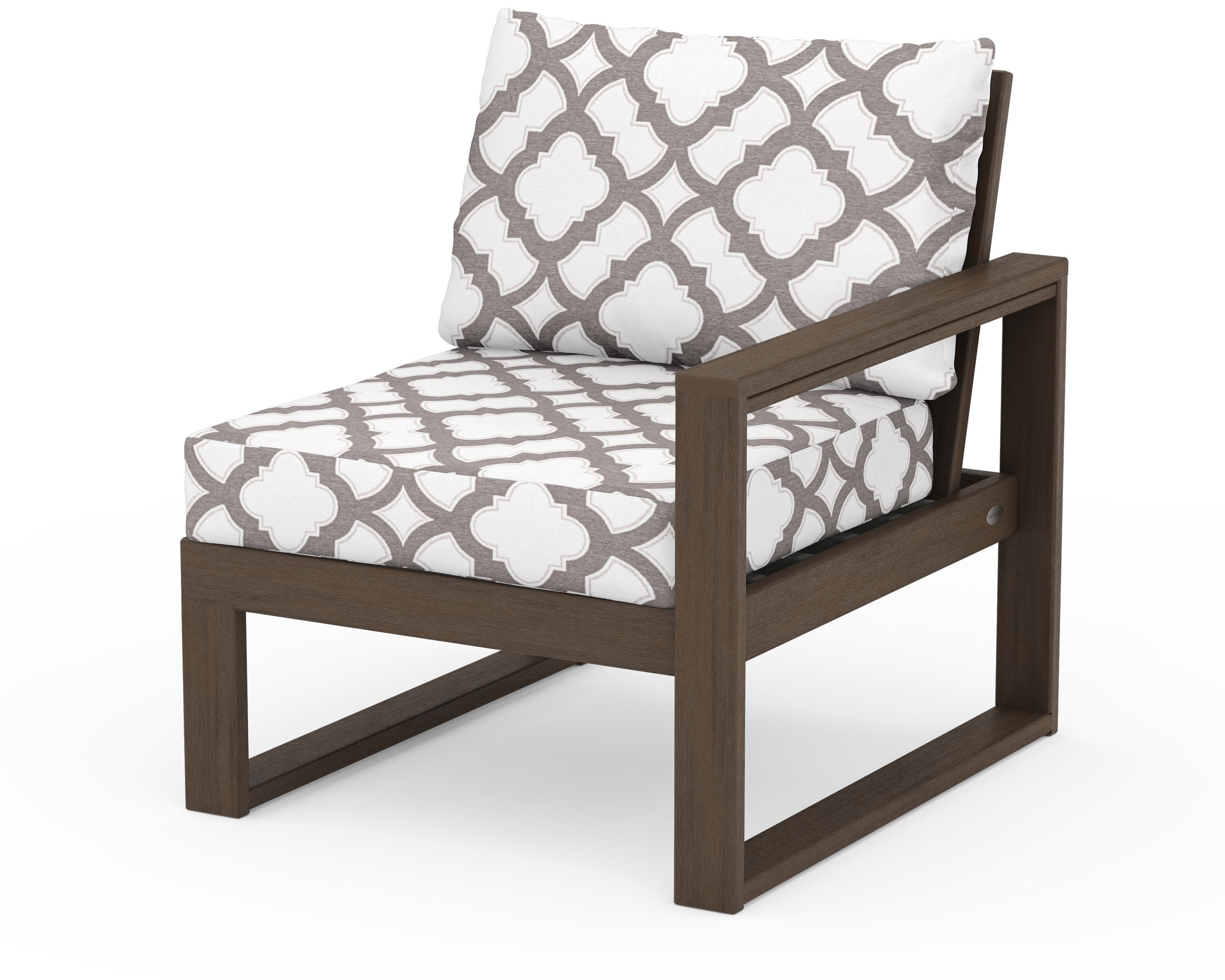 EDGE Modular Right Arm Chair in Kona / Trellis Grey Mist