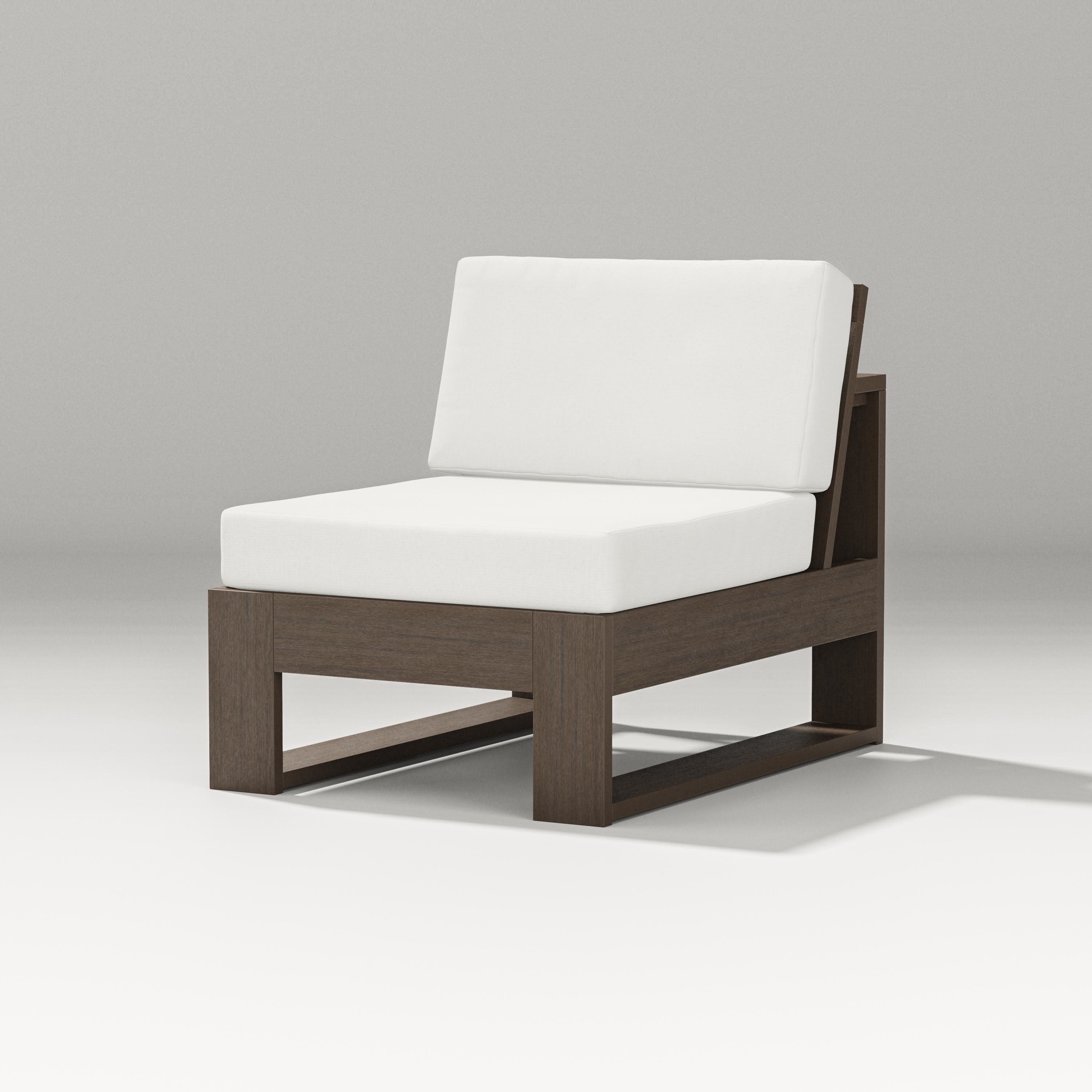 Latitude Modular Armless Chair in Kona / Natural Linen