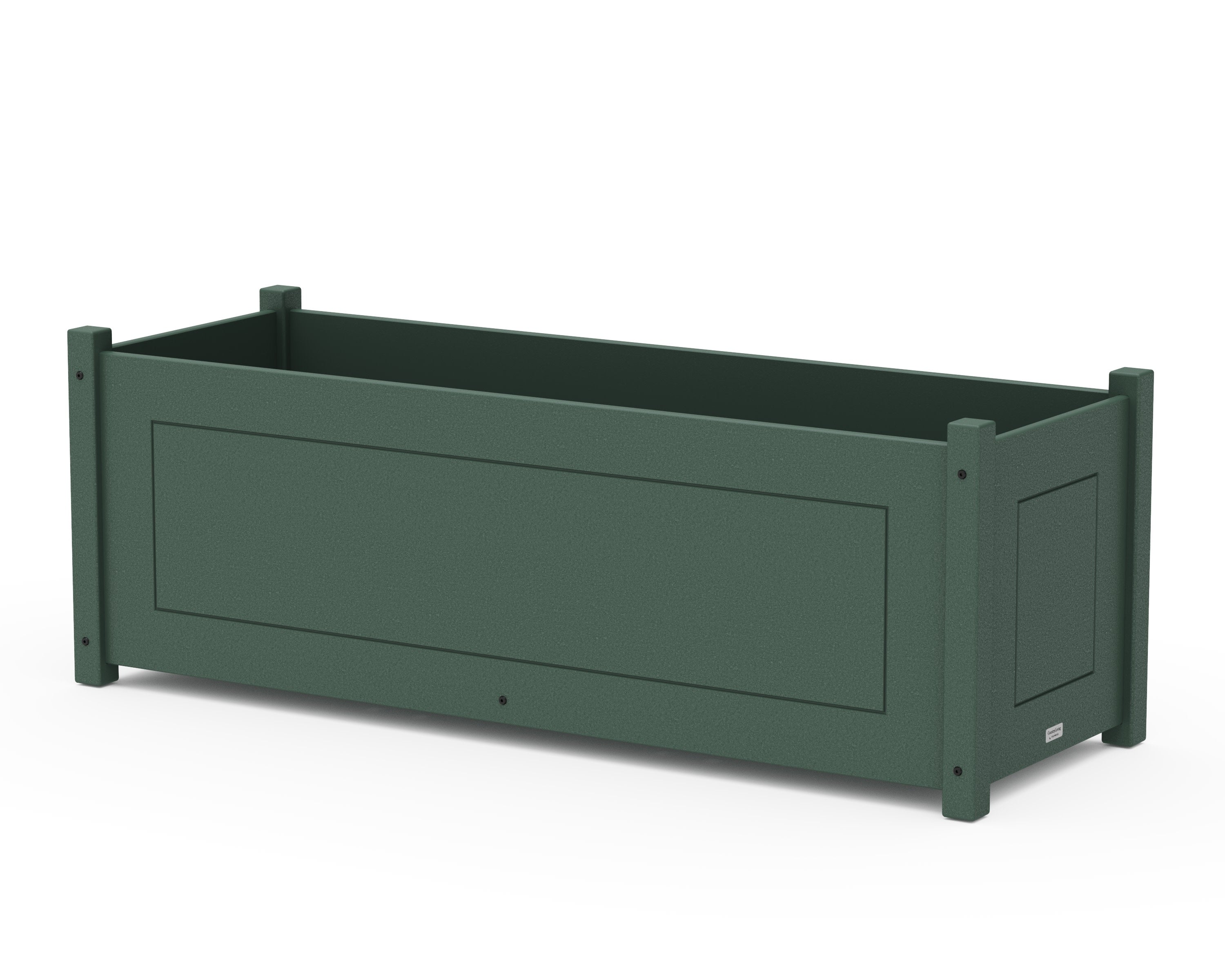 Country Living Large Rectangle Triple Planter Box in Green