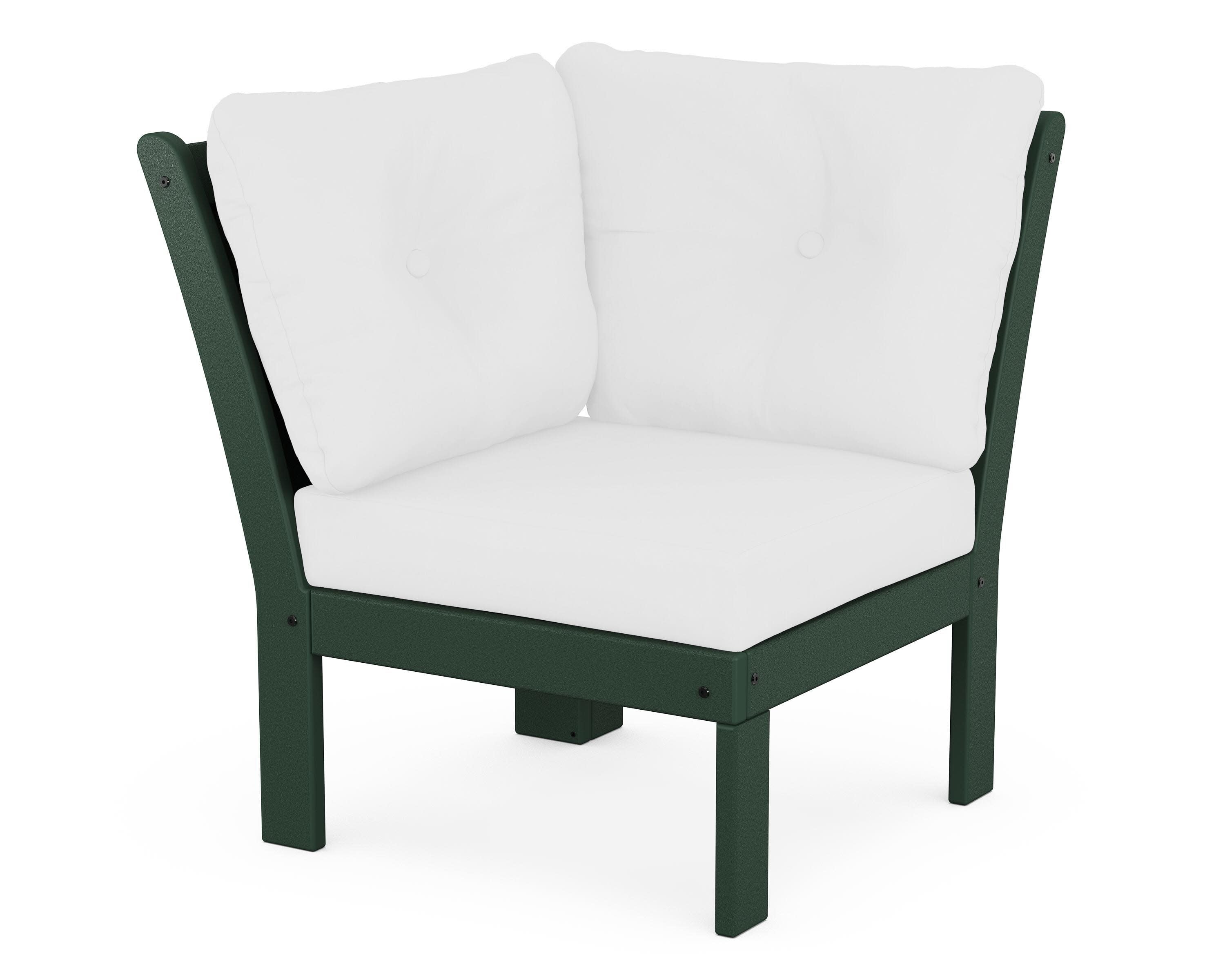 Vineyard Modular Corner Chair in Green / Natural