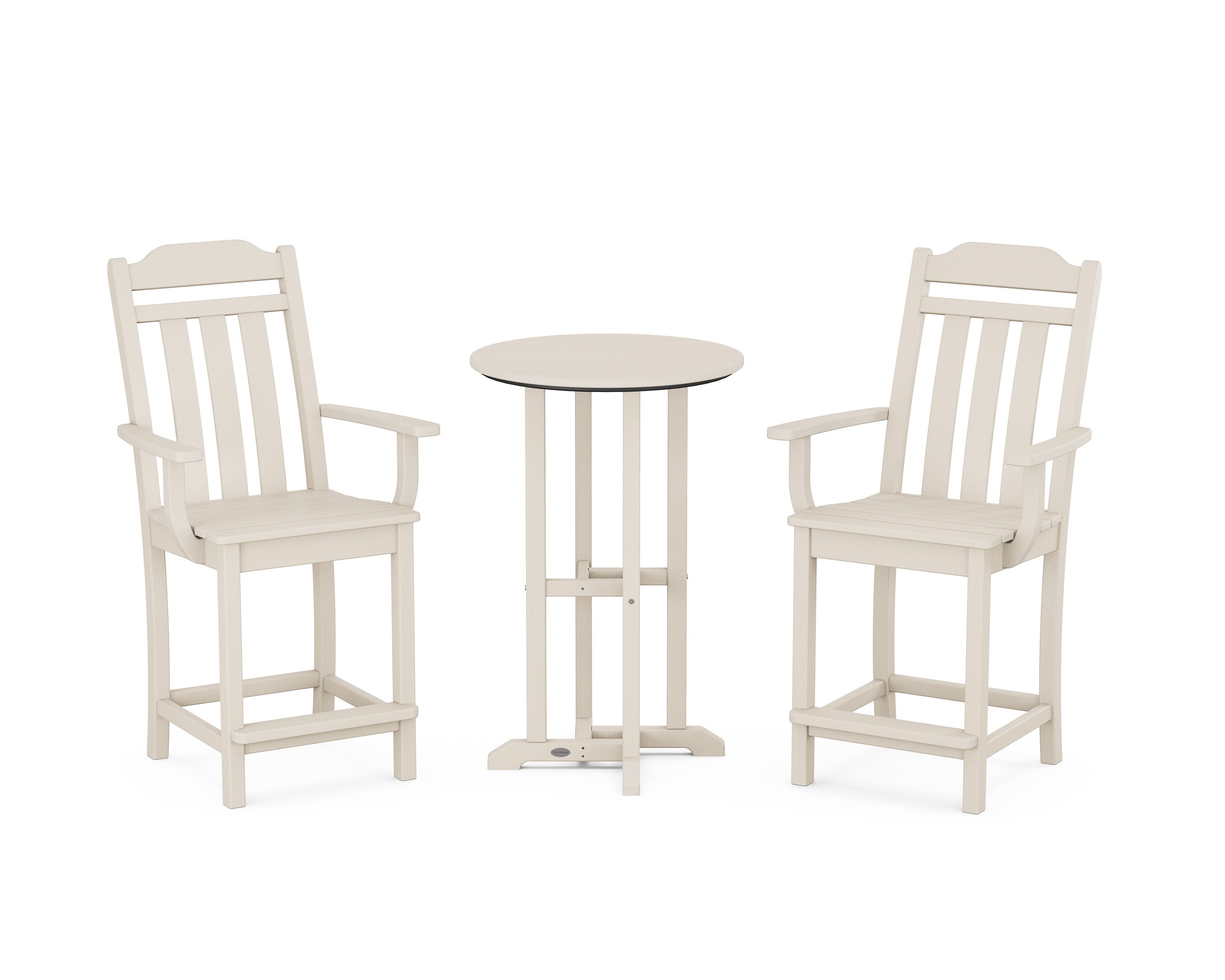Cottage 3-Piece Farmhouse Bistro Counter Set in Sand