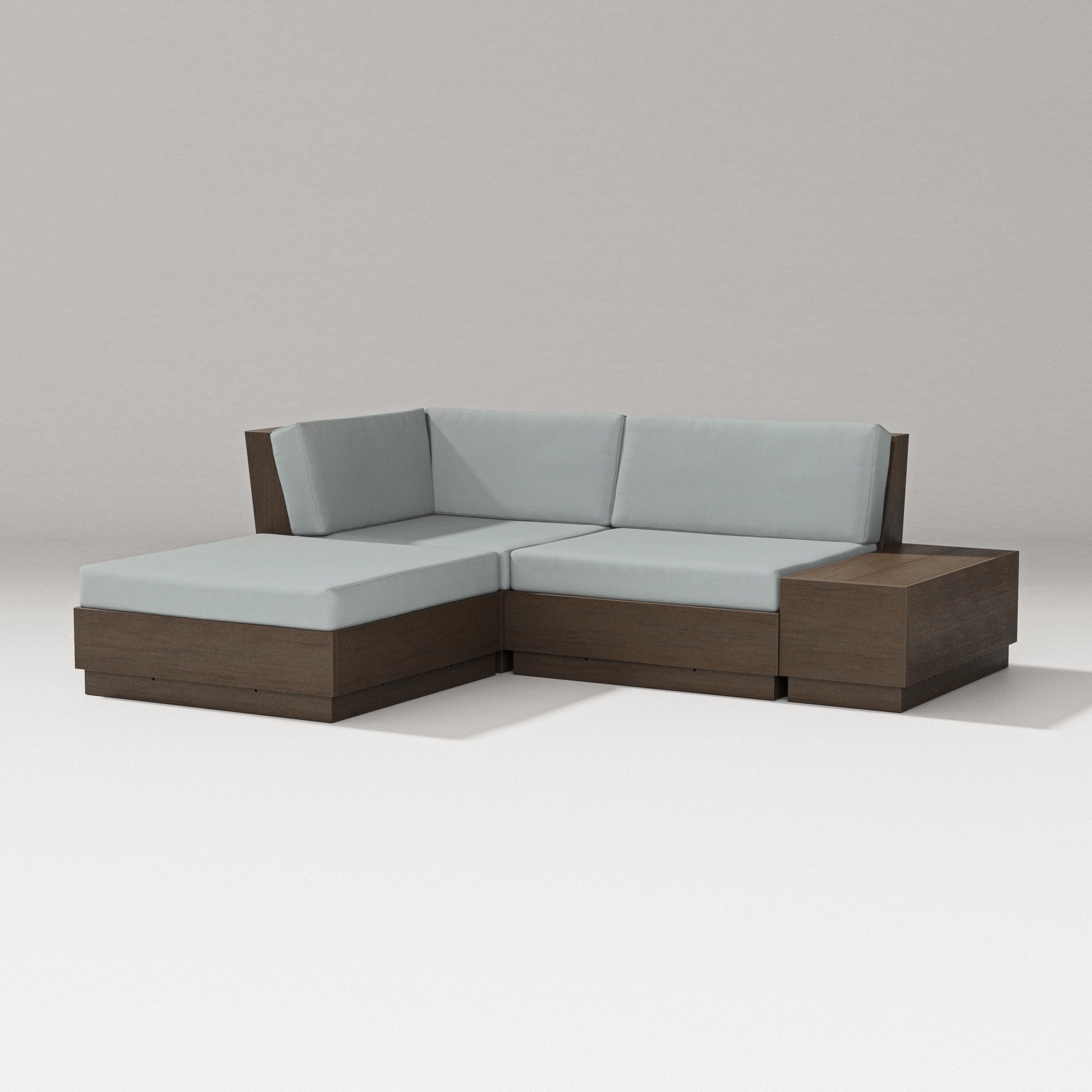 Elevate Loveseat Sectional with Chaise in Kona / Spa