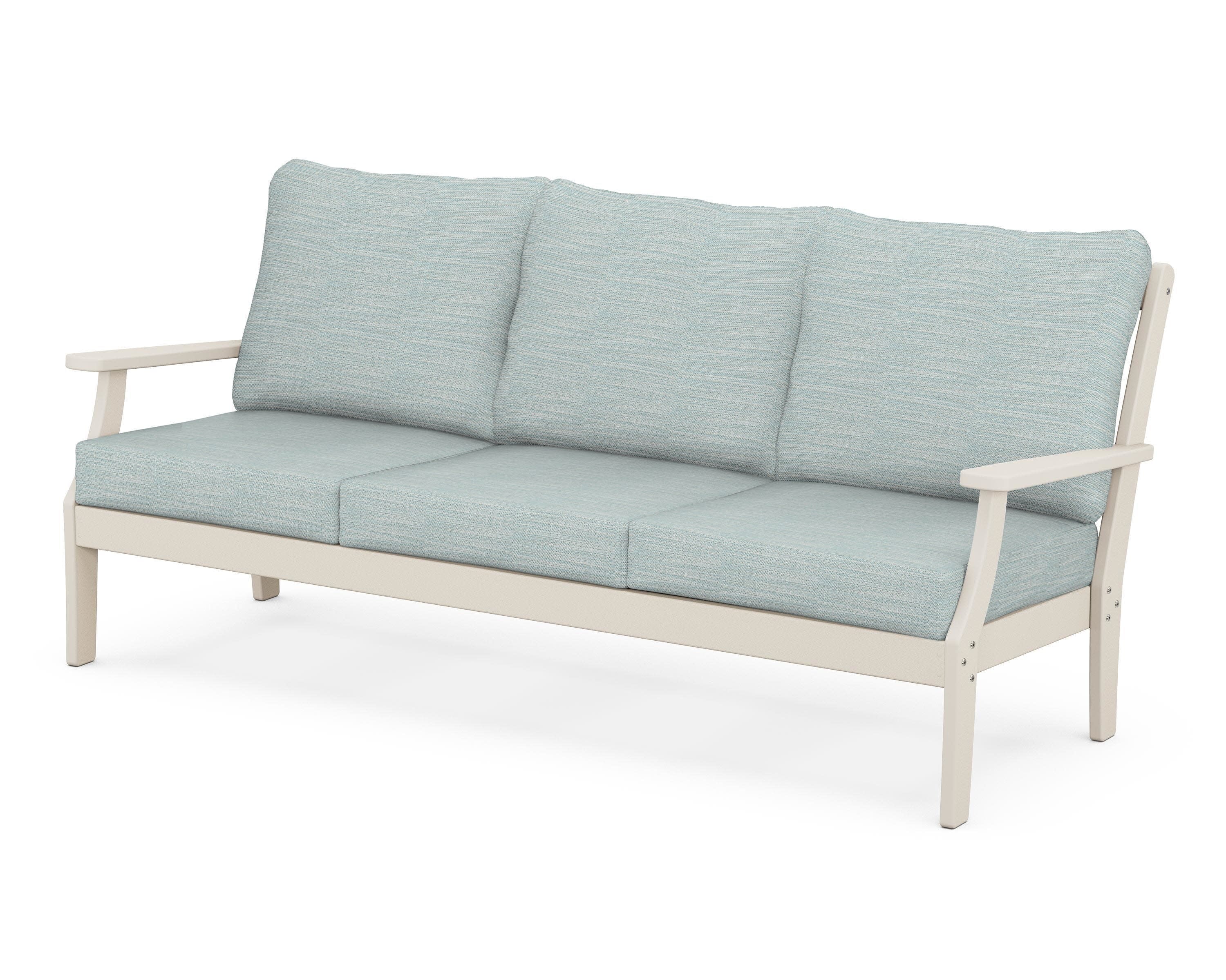 Braxton Deep Seating Sofa in Sand / Soothe Mist