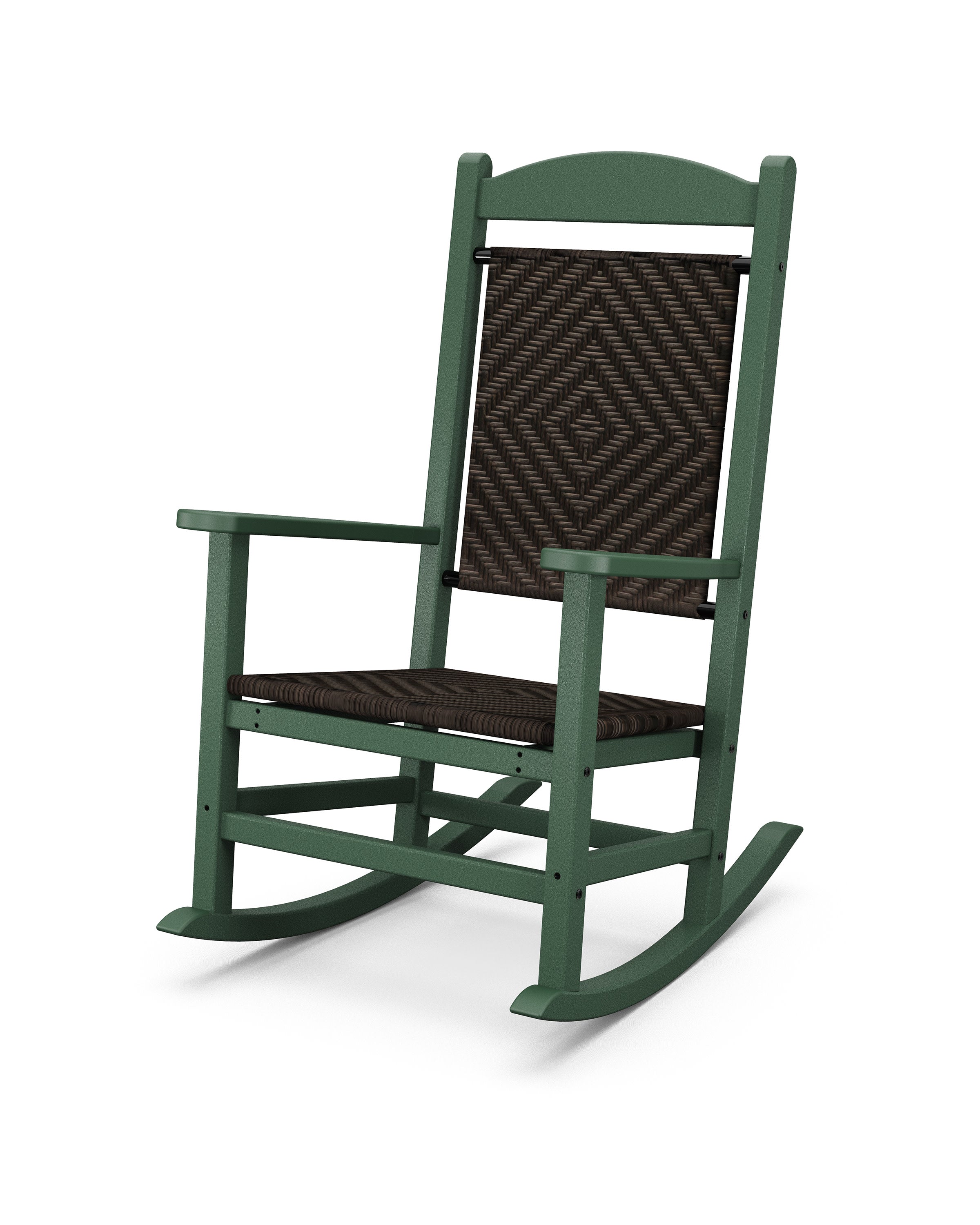 Presidential Woven Rocking Chair in Green / Cahaba