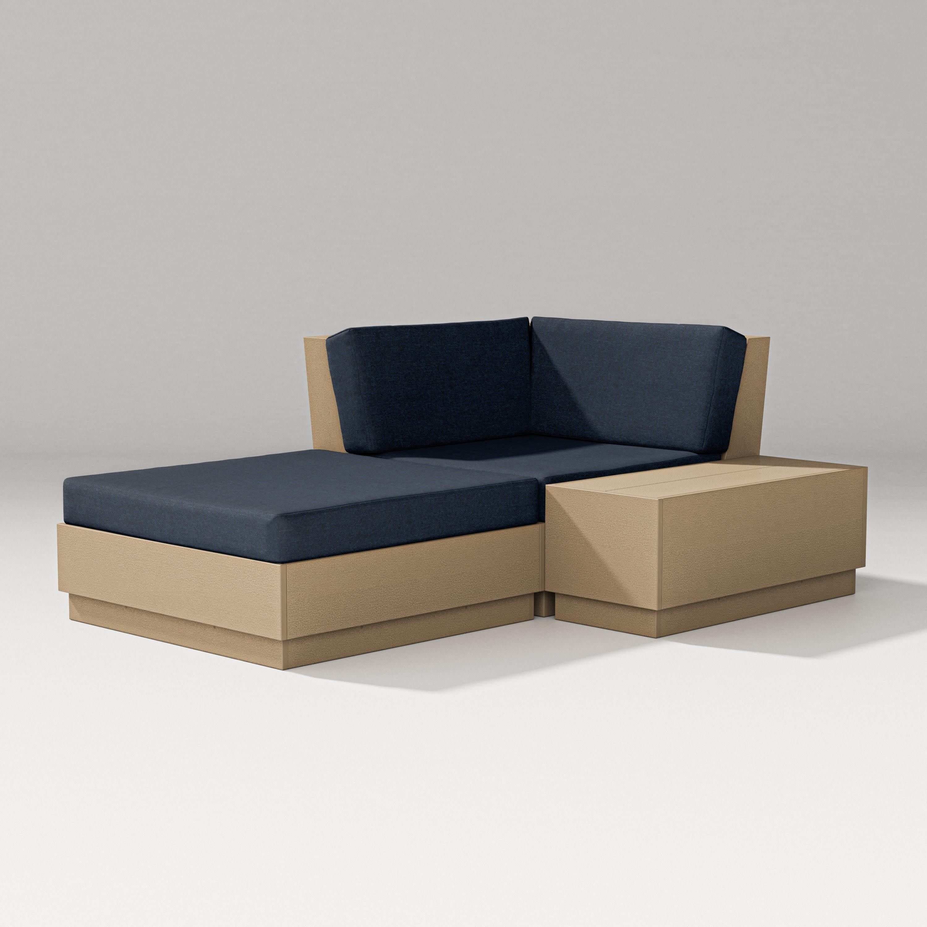 Elevate Corner Chaise in Vintage Sahara / Marine Indigo