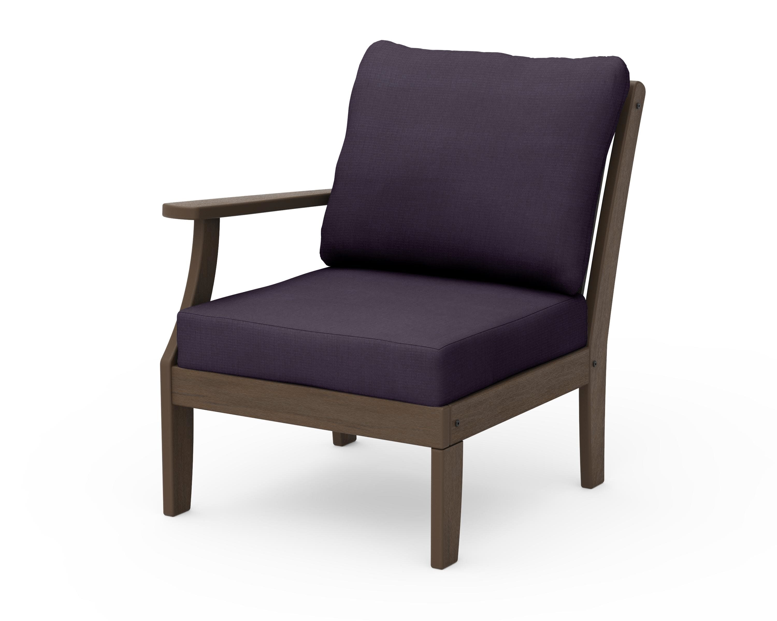Braxton Modular Left Arm Chair in Kona / Navy Linen