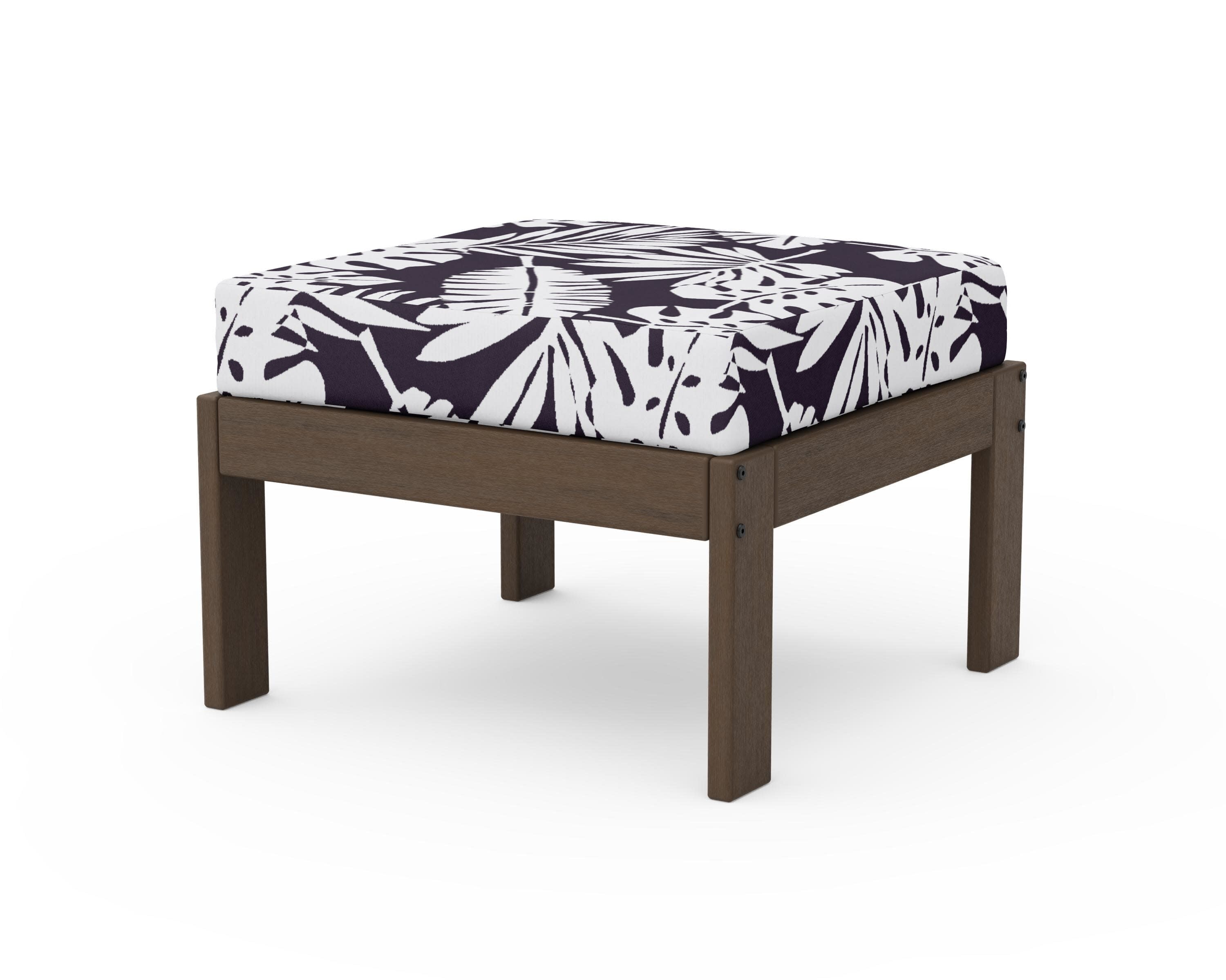 Vineyard Modular Ottoman in Kona / Leaf Navy