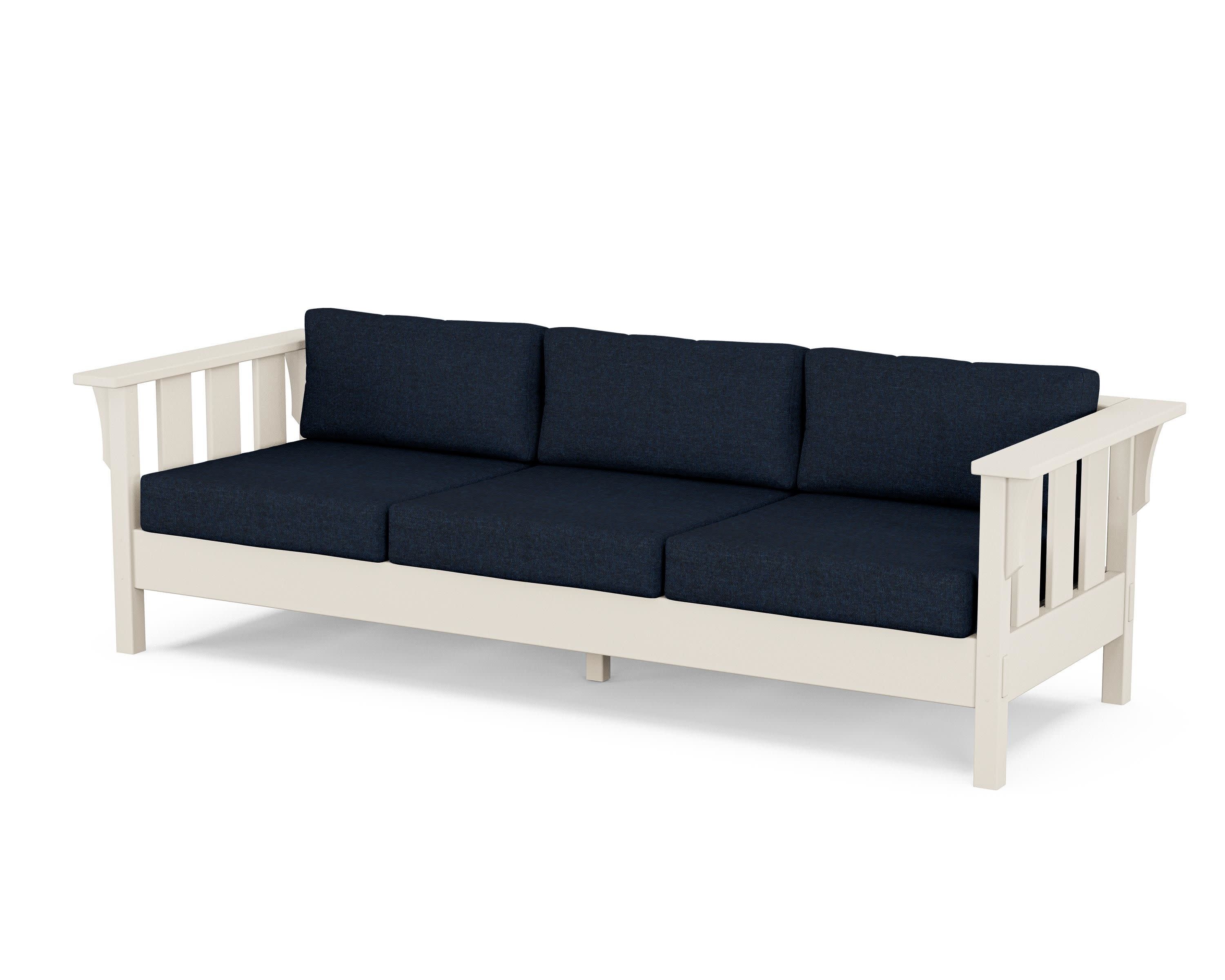 Acadia Deep Seating Sofa in Sand / Marine Indigo