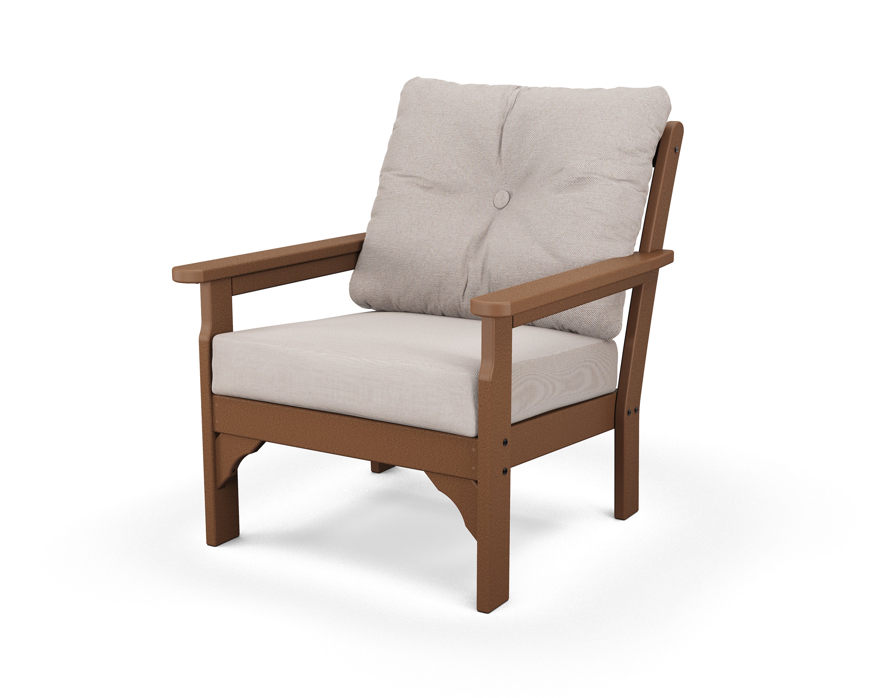 Vineyard Deep Seating Chair in Teak / Dune Burlap