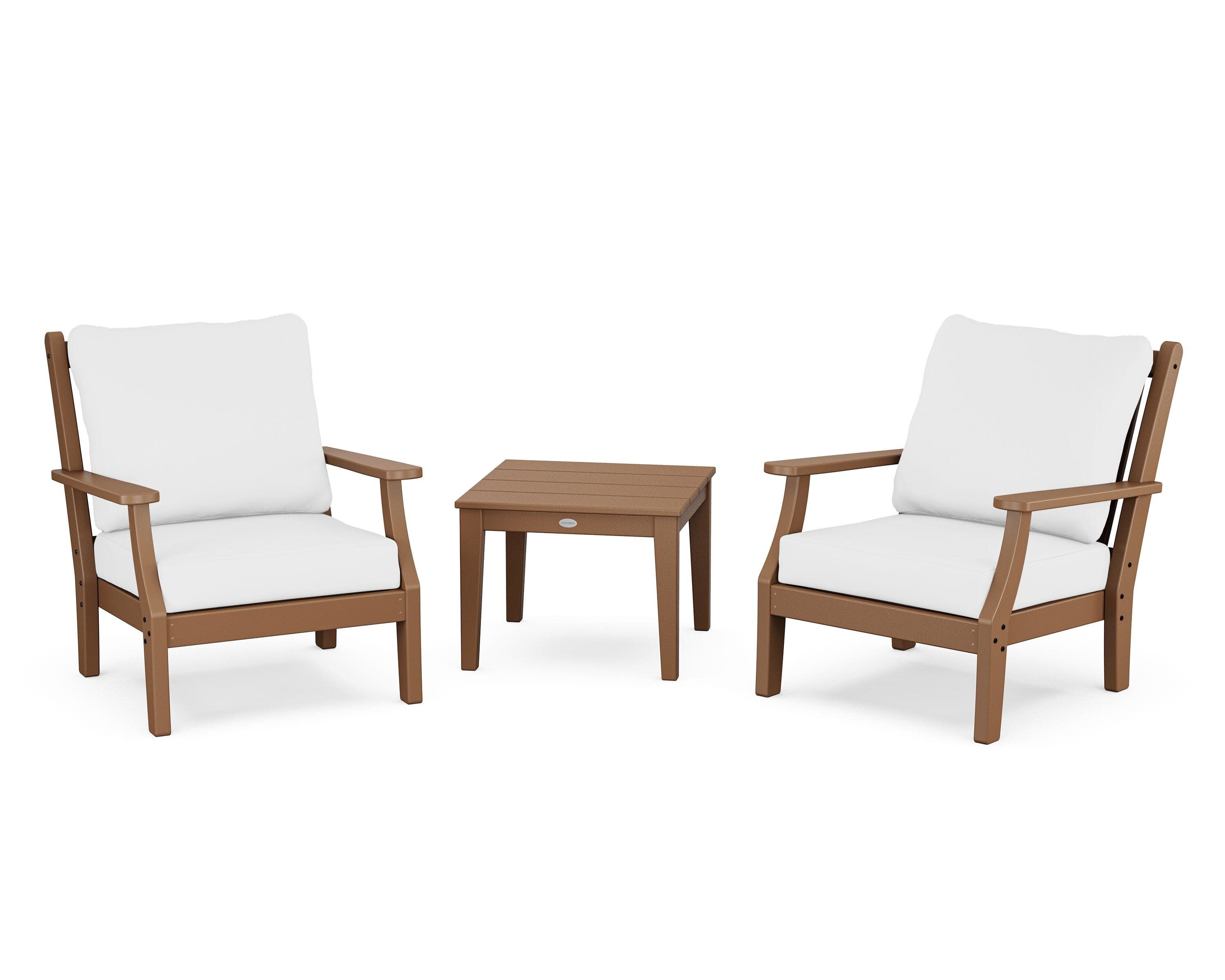Wovendale 3-Piece Deep Seating Set in Teak / Natural