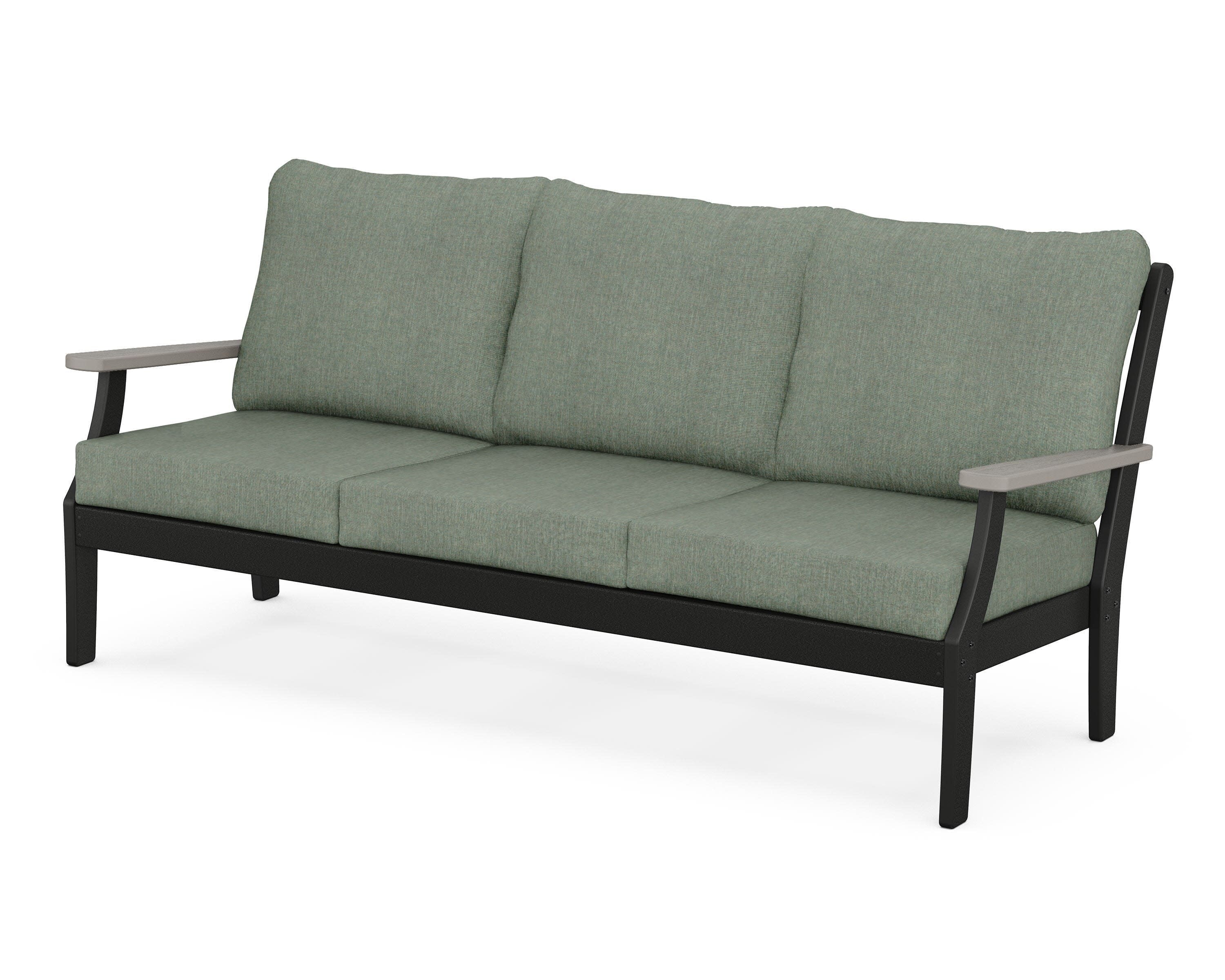 Braxton Deep Seating Sofa in Black / Driftwood / Cast Sage