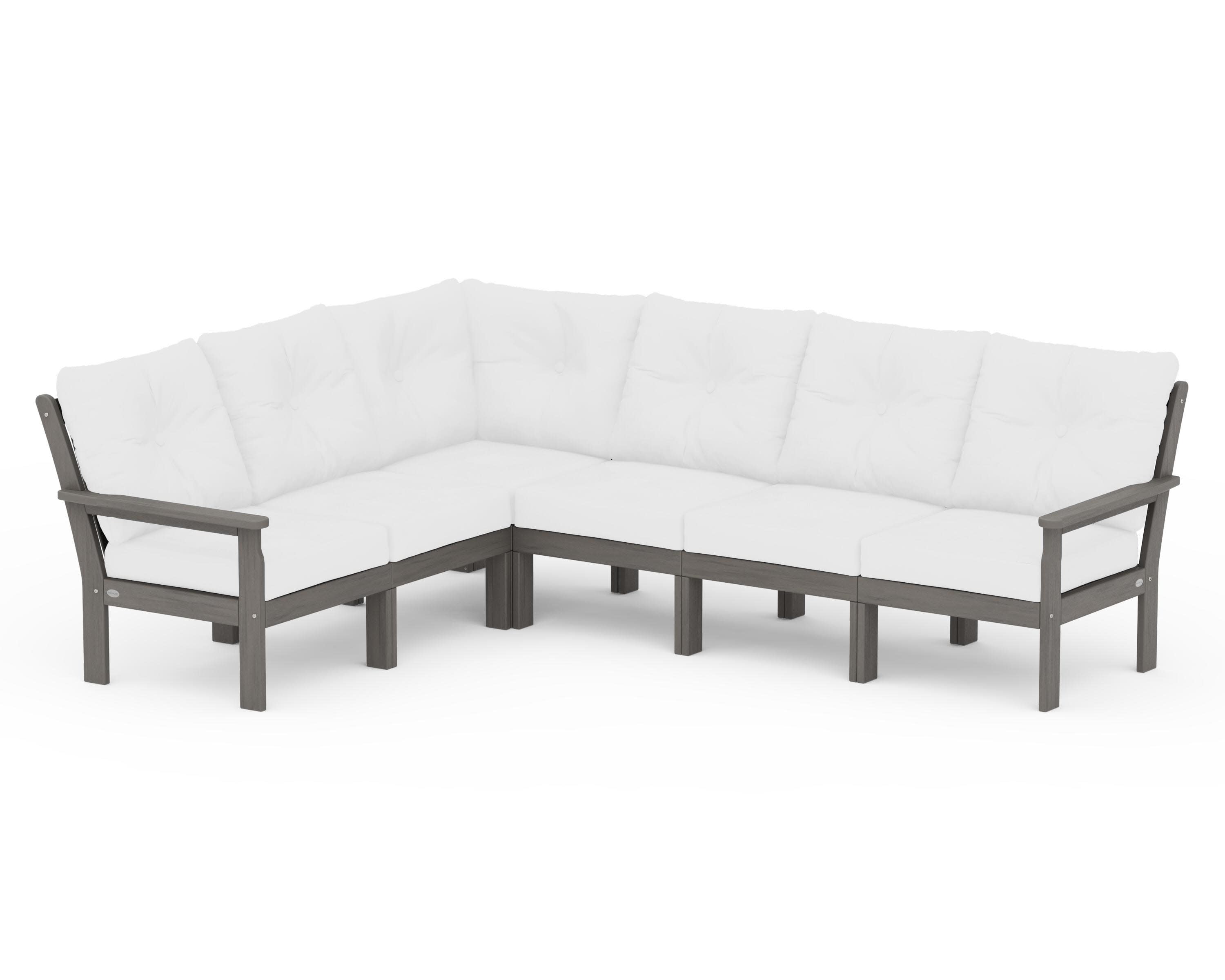 Vineyard 6-Piece Sectional in Driftwood / Natural
