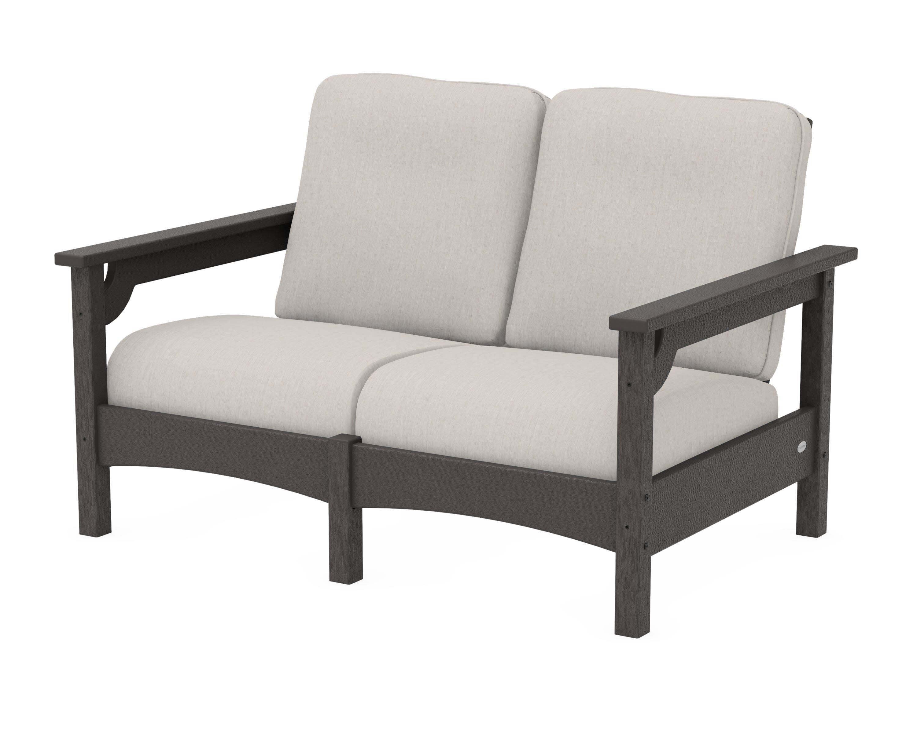 Club Loveseat in Vintage Coffee / Cast Ash