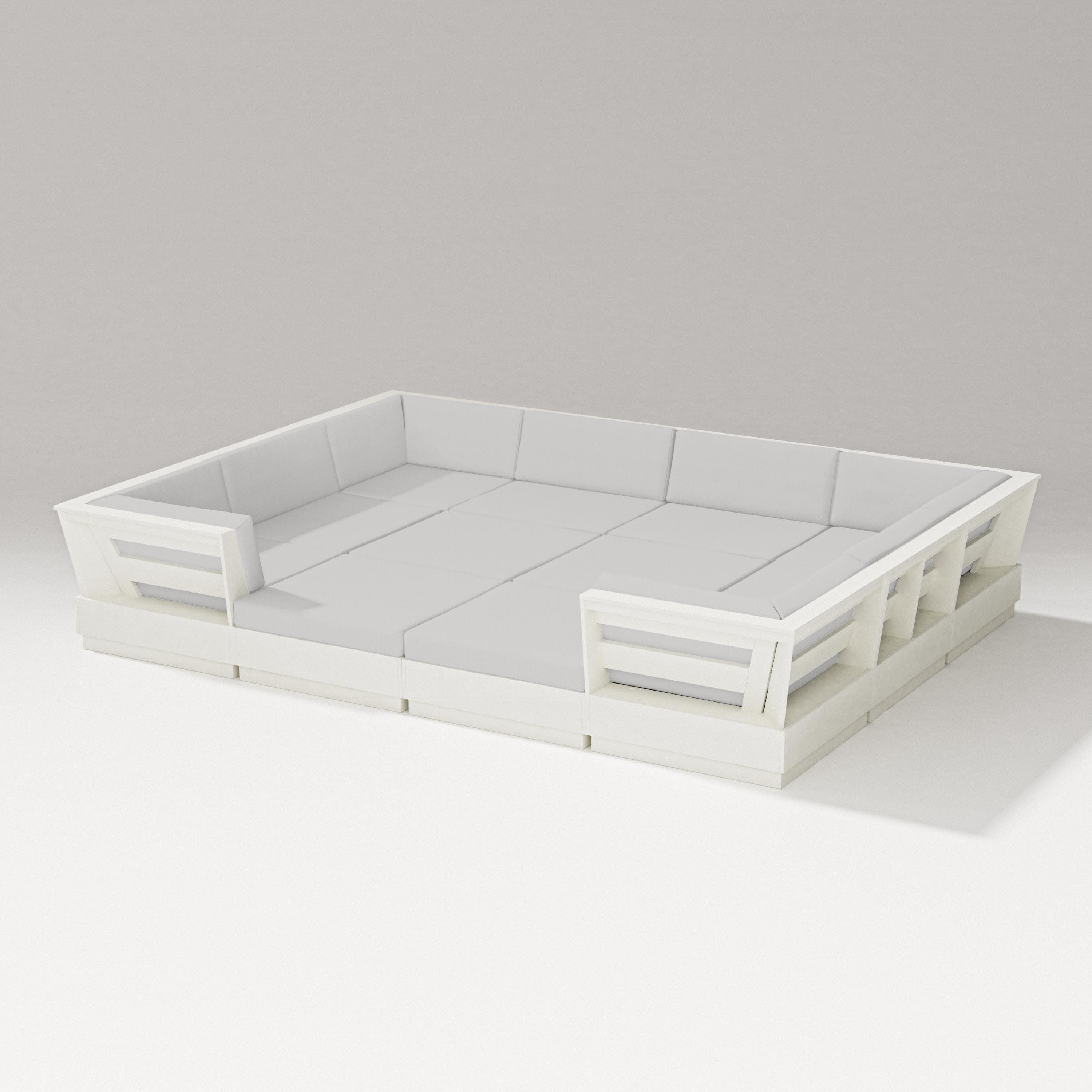 Elevate 12-Piece Pit Sectional in Vintage White / Diamond in the Rough