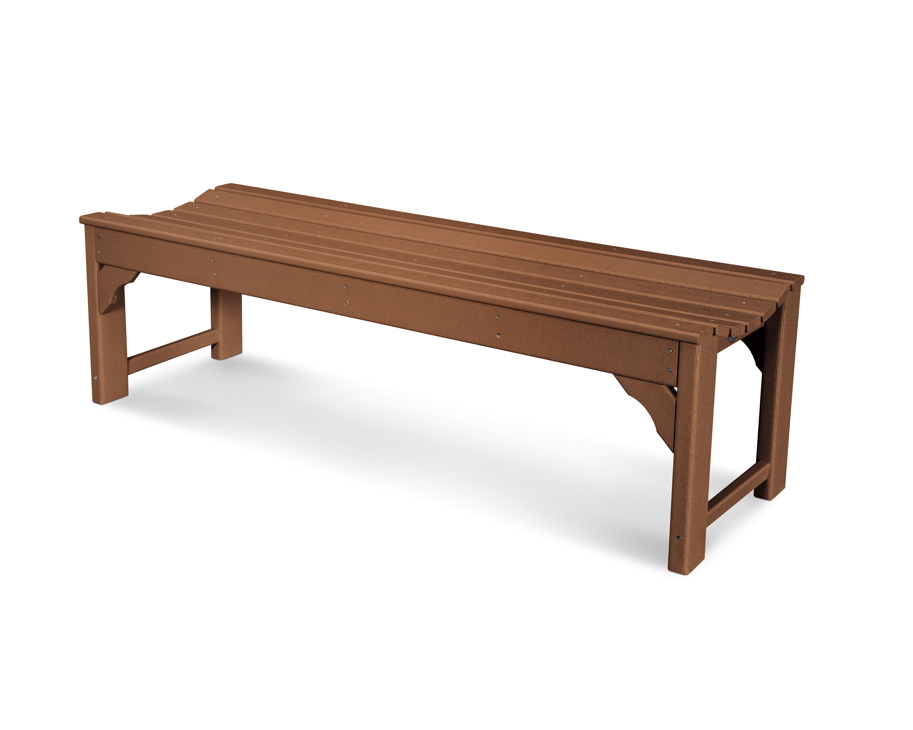 Traditional Garden 60" Backless Bench in Teak