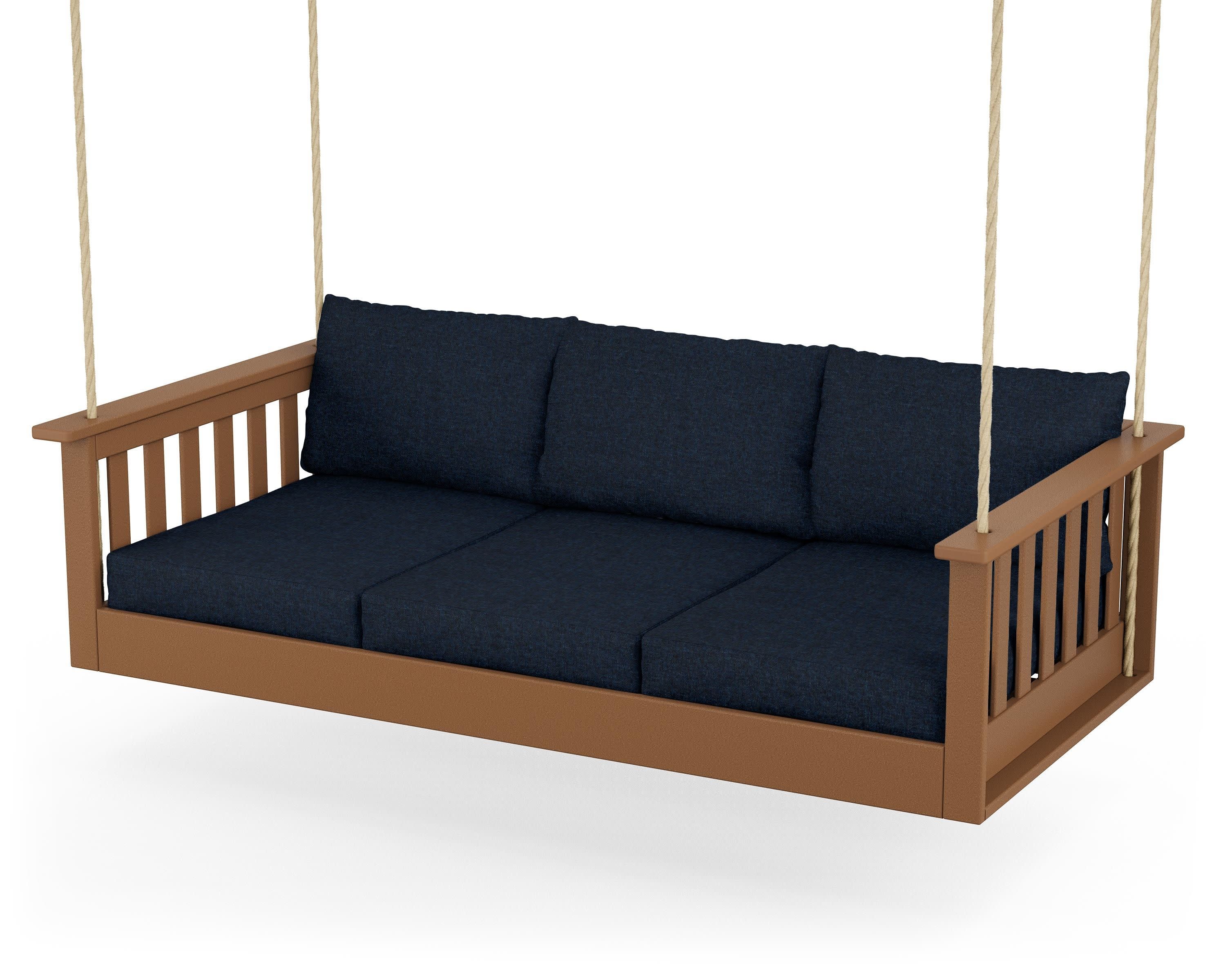 Vineyard Daybed Swing in Teak / Marine Indigo