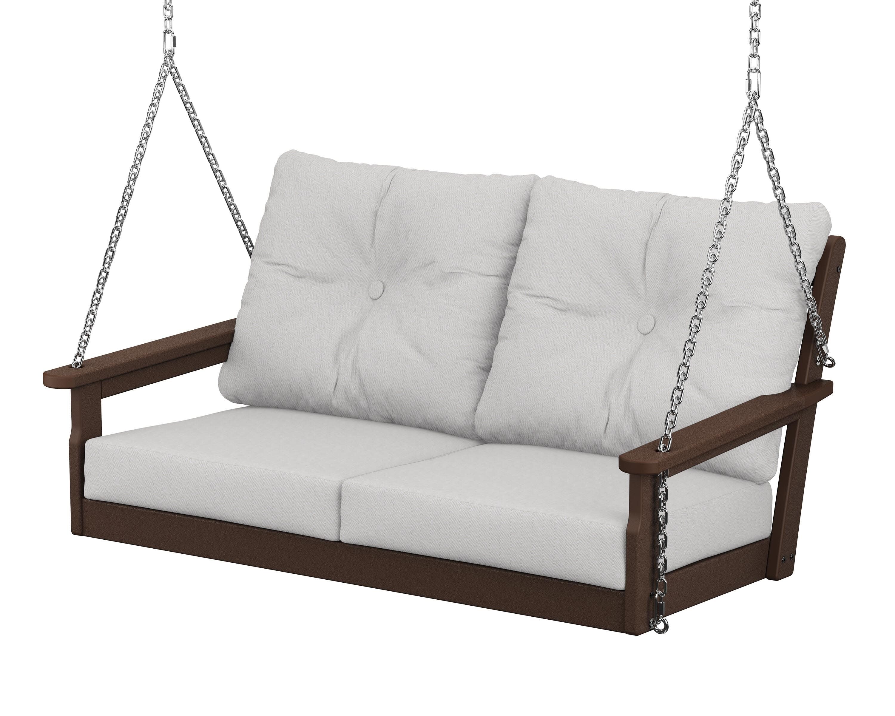 Vineyard Deep Seating Swing in Mahogany / Diamond in the Rough