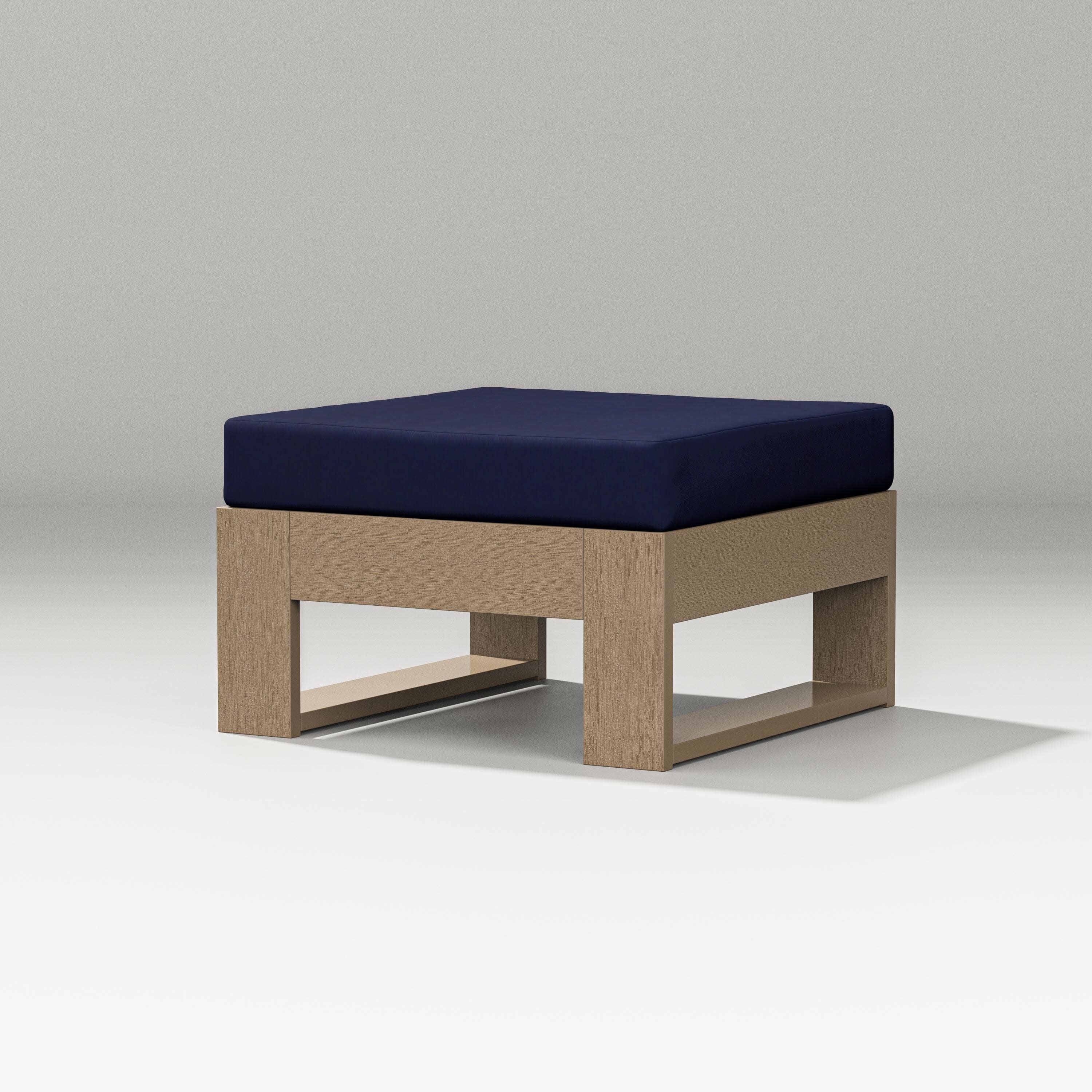 Latitude Lounge Ottoman in Vintage Sahara / Navy