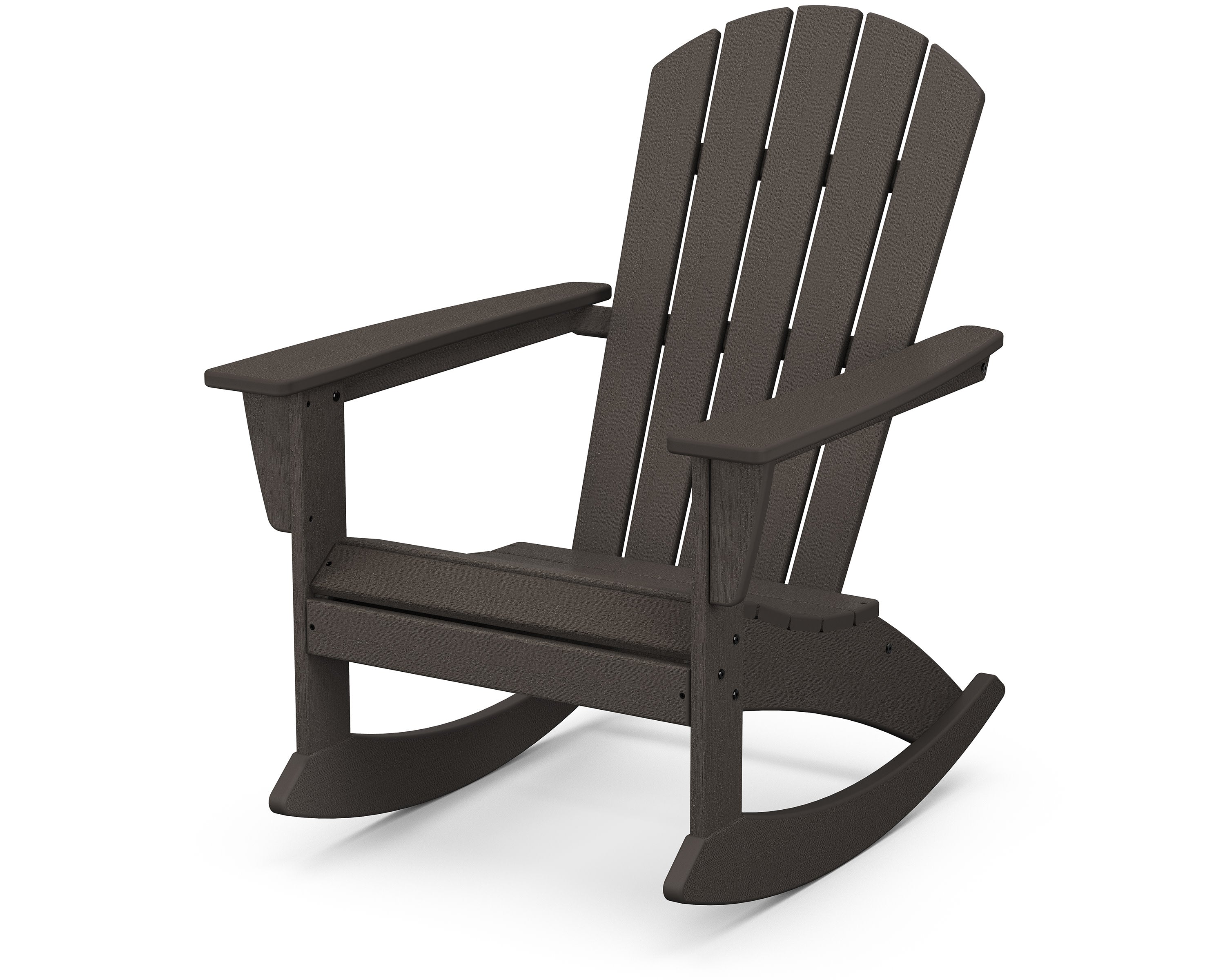 Nautical Adirondack Rocking Chair in Vintage Coffee