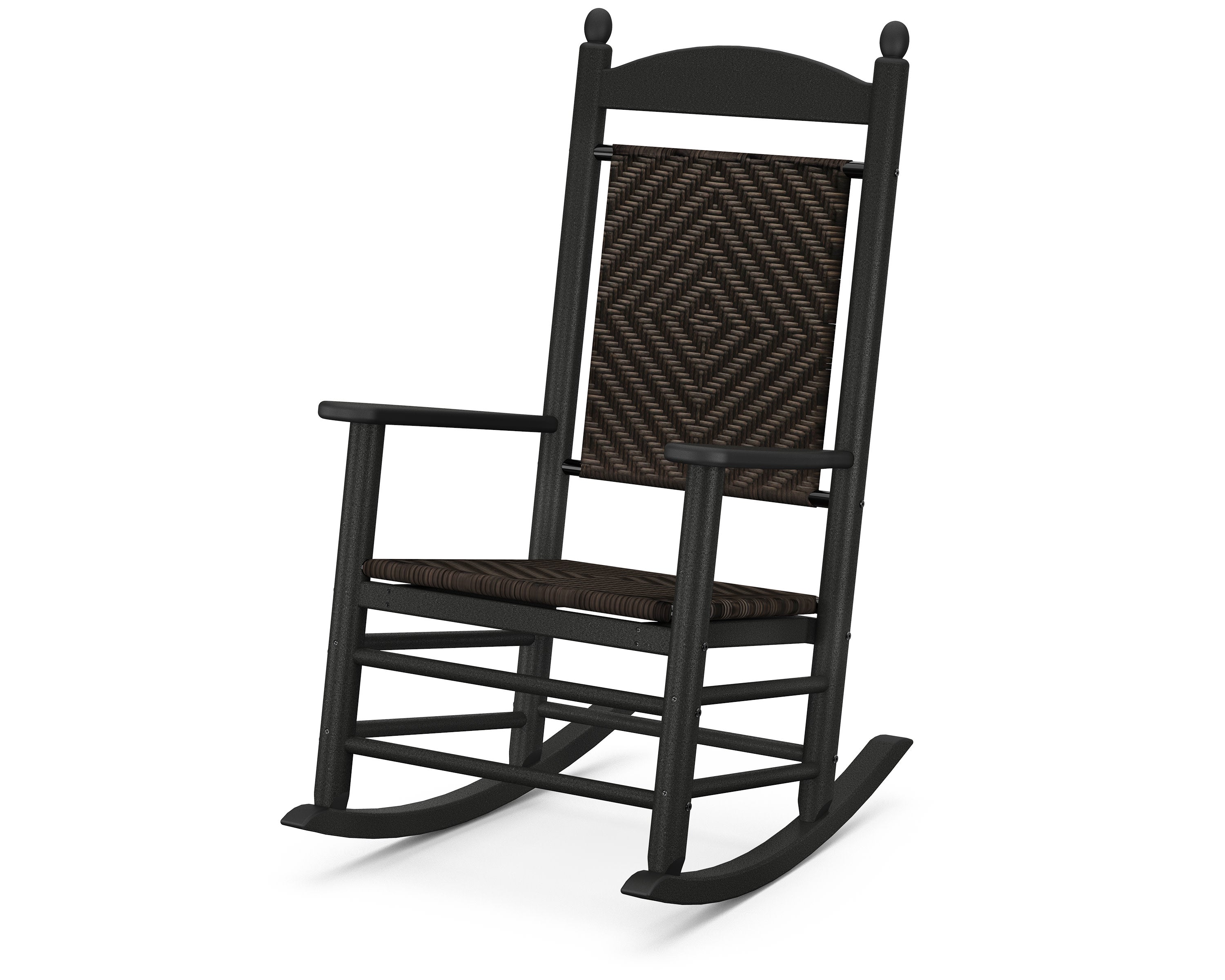 Jefferson Woven Rocking Chair in Black / Cahaba