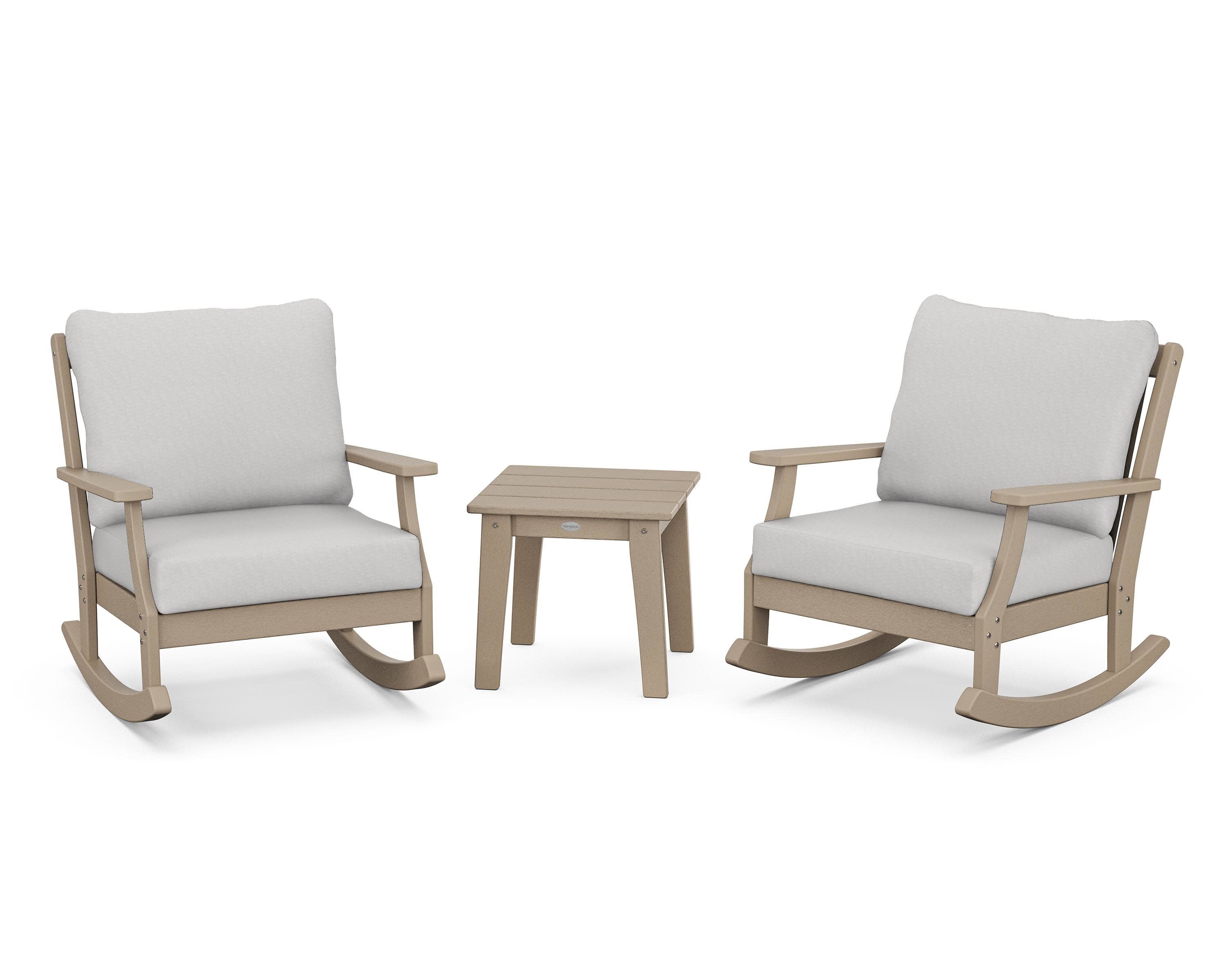 Braxton 3-Piece Deep Seating Rocker Set in Vintage Sahara / Diamond in the Rough