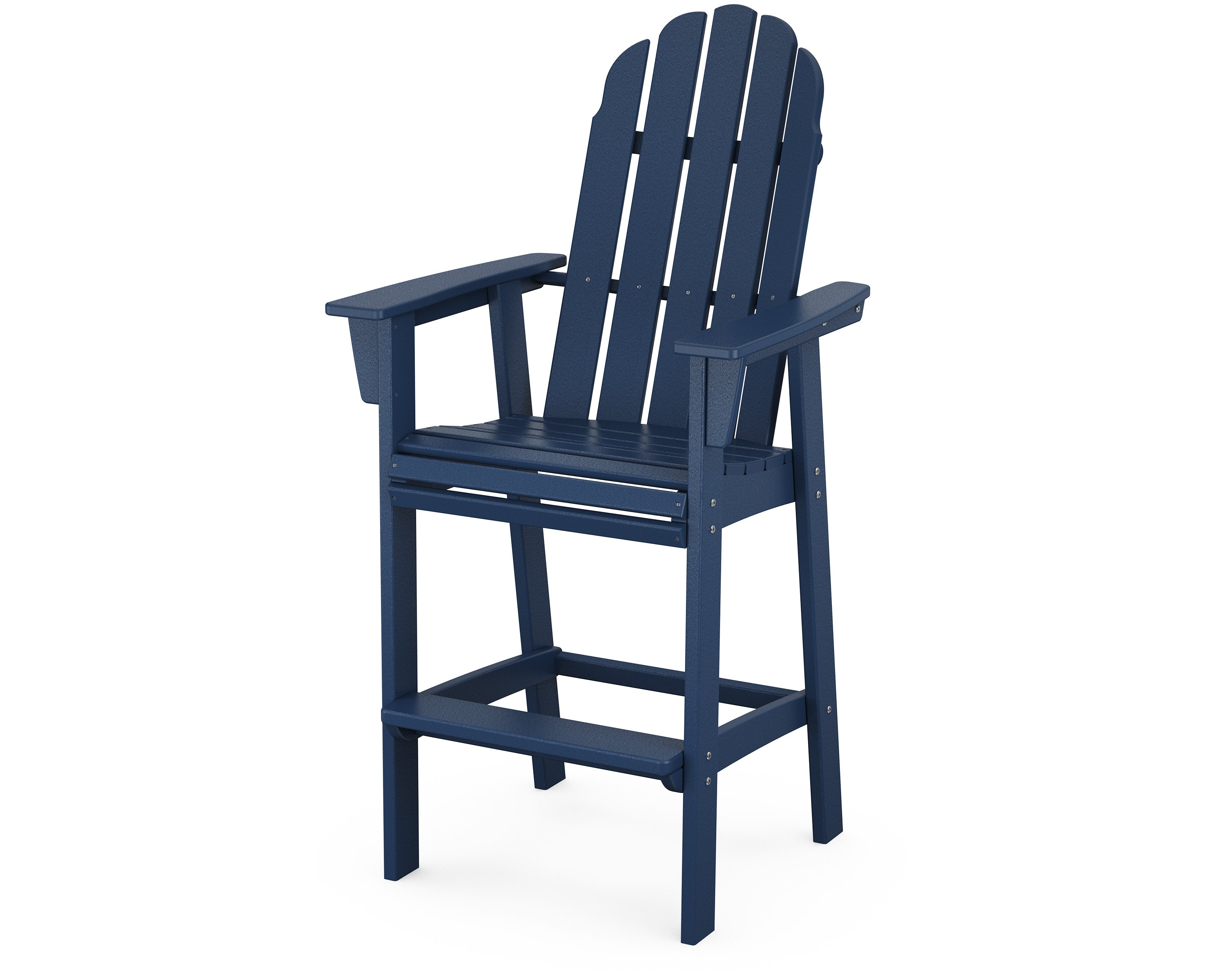 Vineyard Curveback Adirondack Bar Chair in Navy