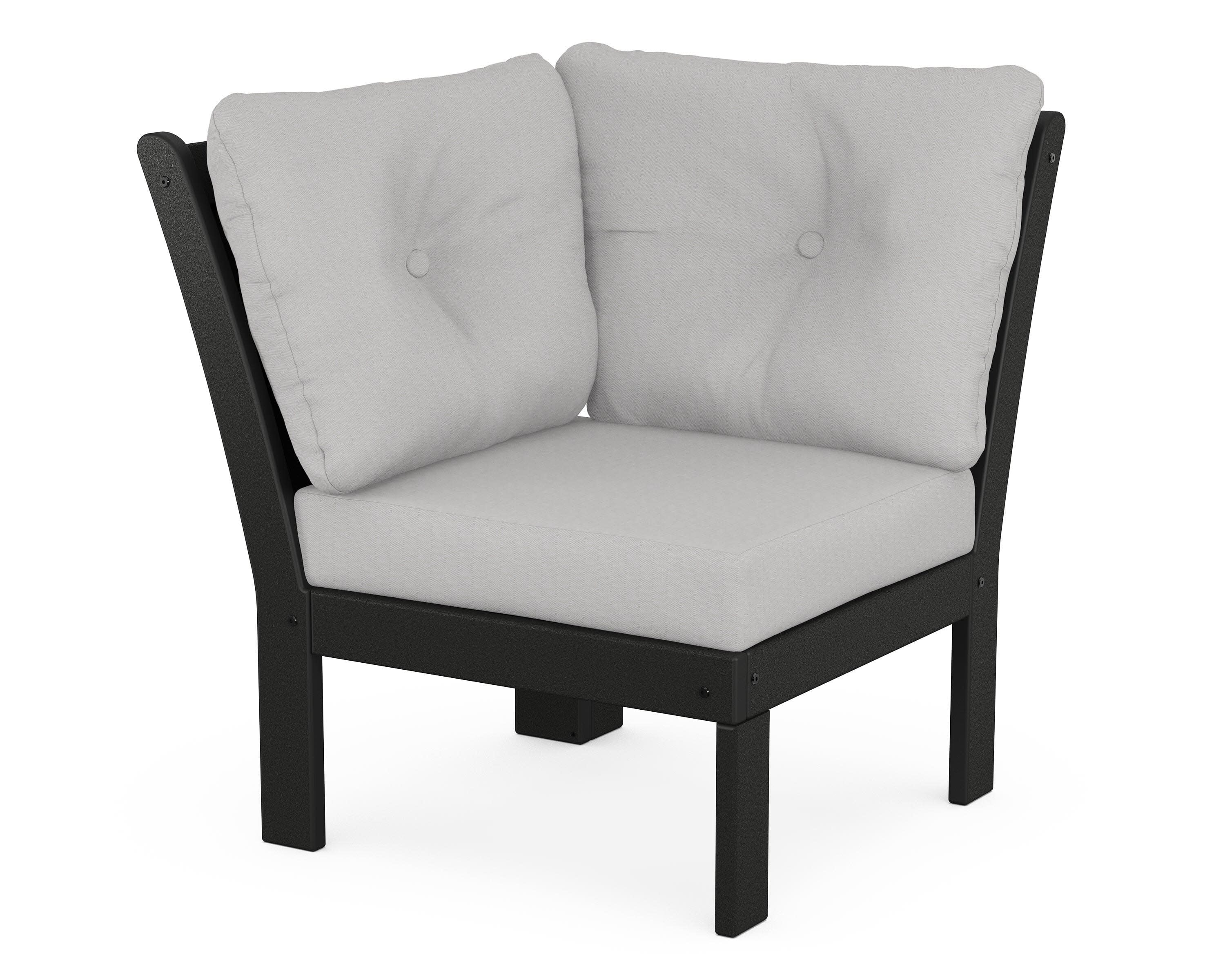 Vineyard Modular Corner Chair in Black / Diamond in the Rough