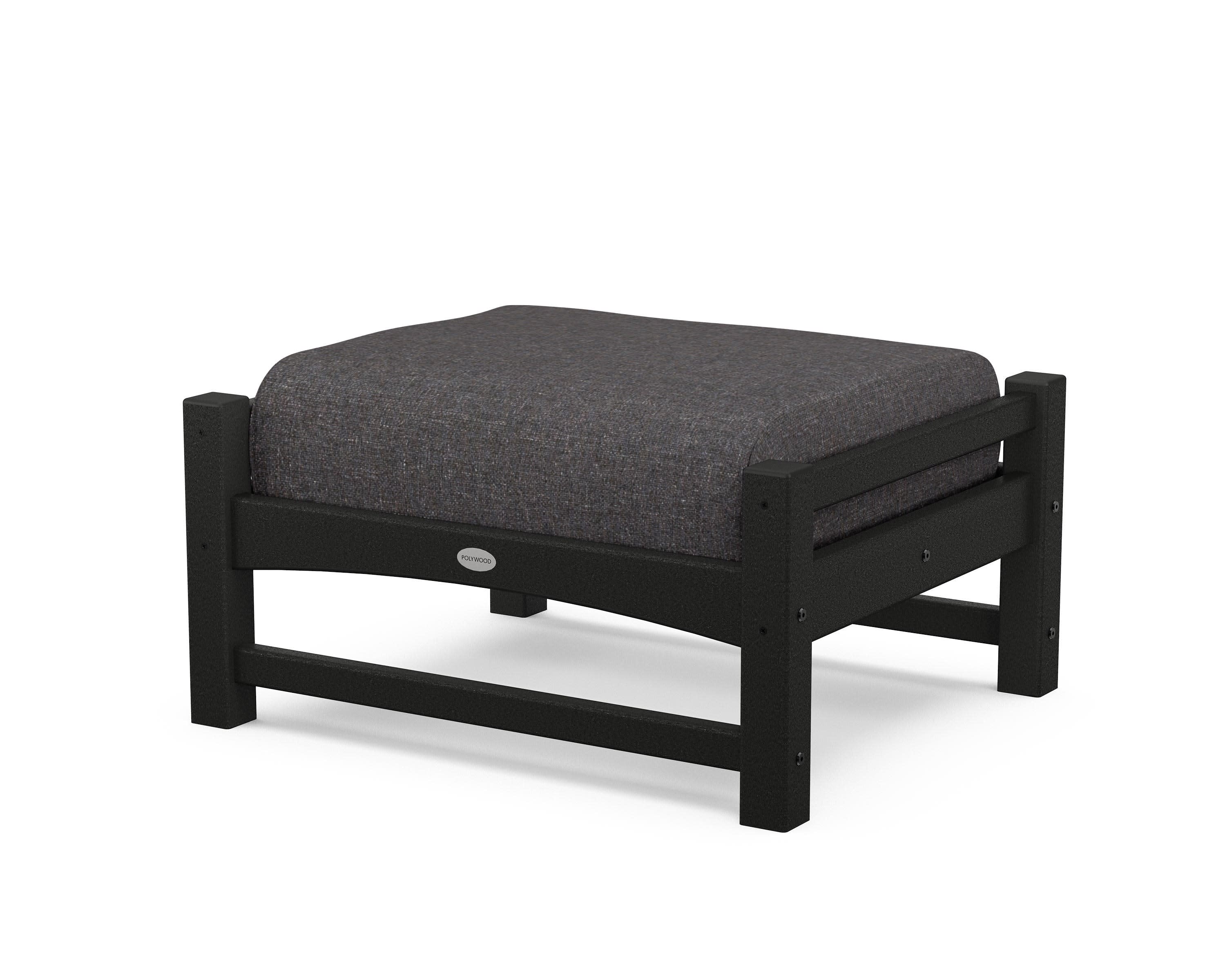 Club Ottoman in Black / Ash Charcoal