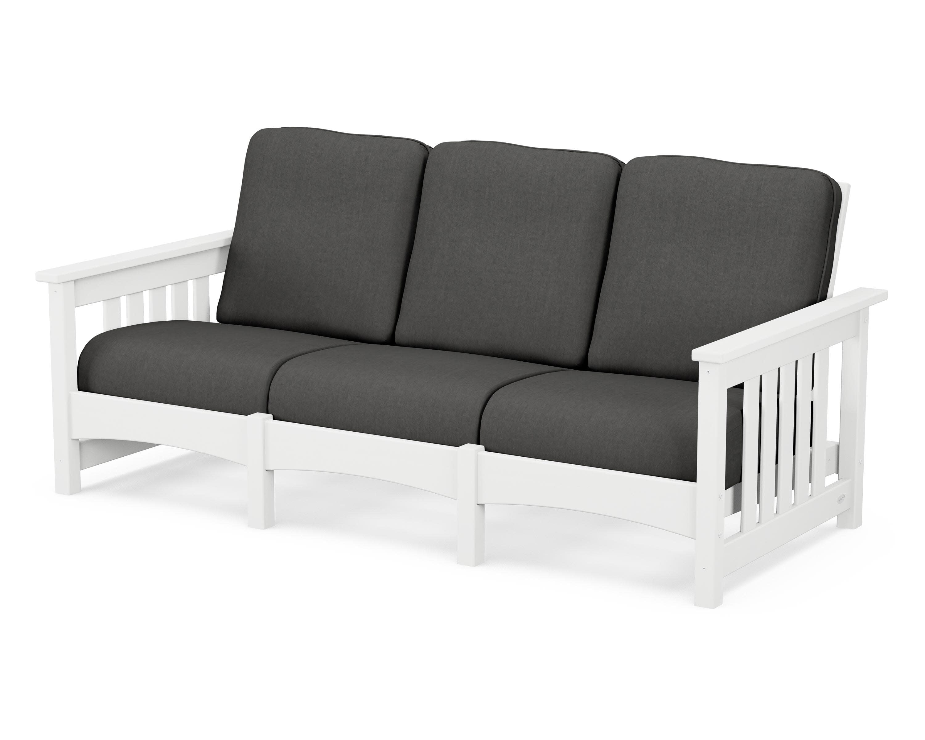 Club Mission Sofa in White / Spectrum Carbon