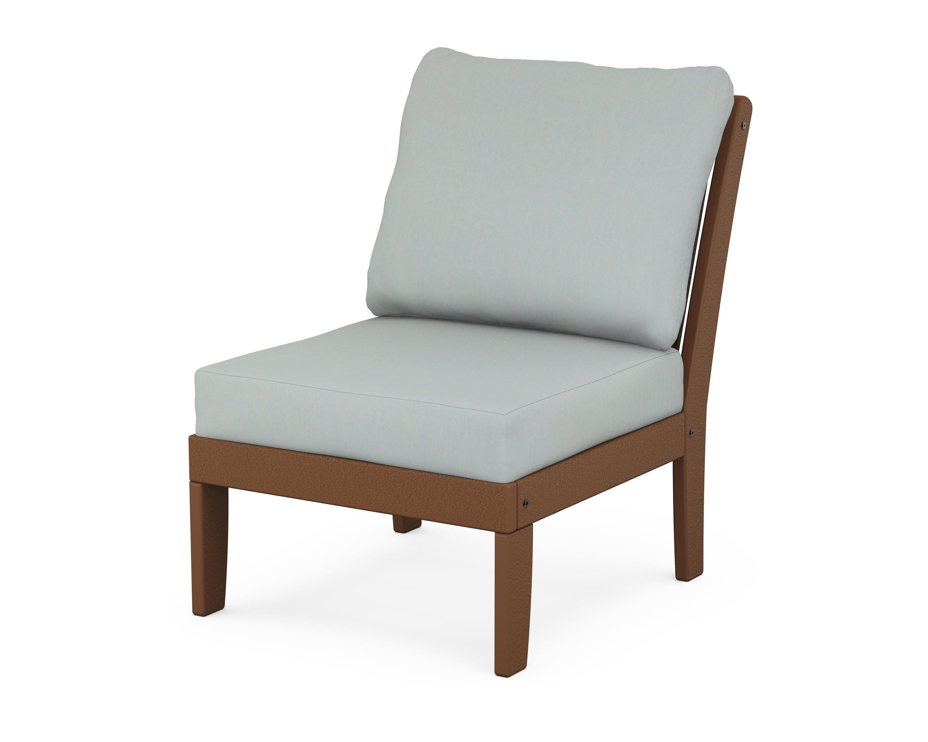 Braxton Modular Armless Chair in Teak / Spa