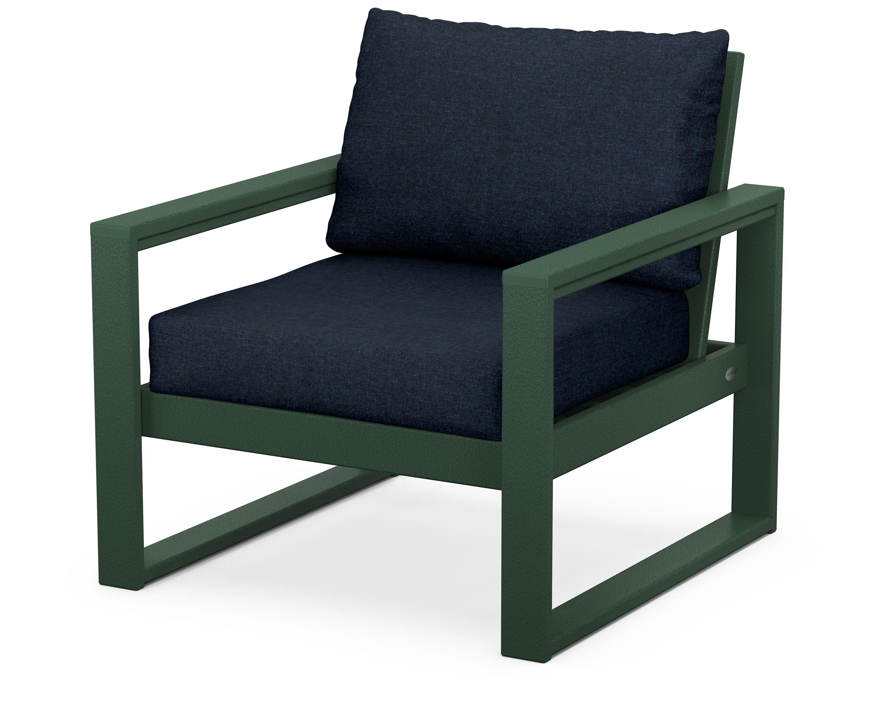 EDGE Club Chair in Green / Marine Indigo