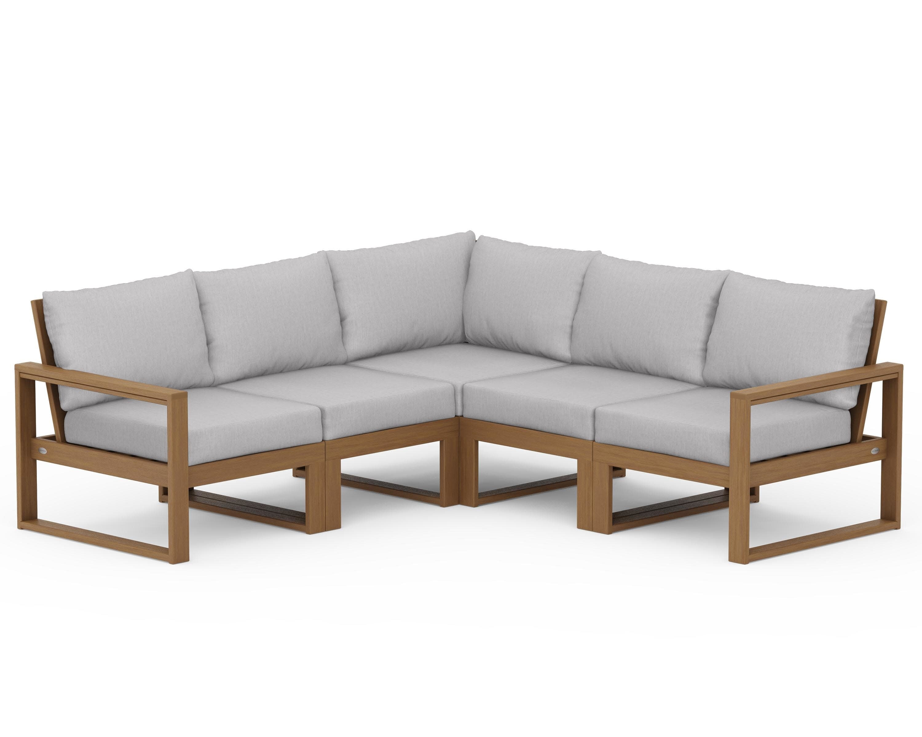 EDGE 5-Piece Modular Deep Seating Set in Natural / Granite