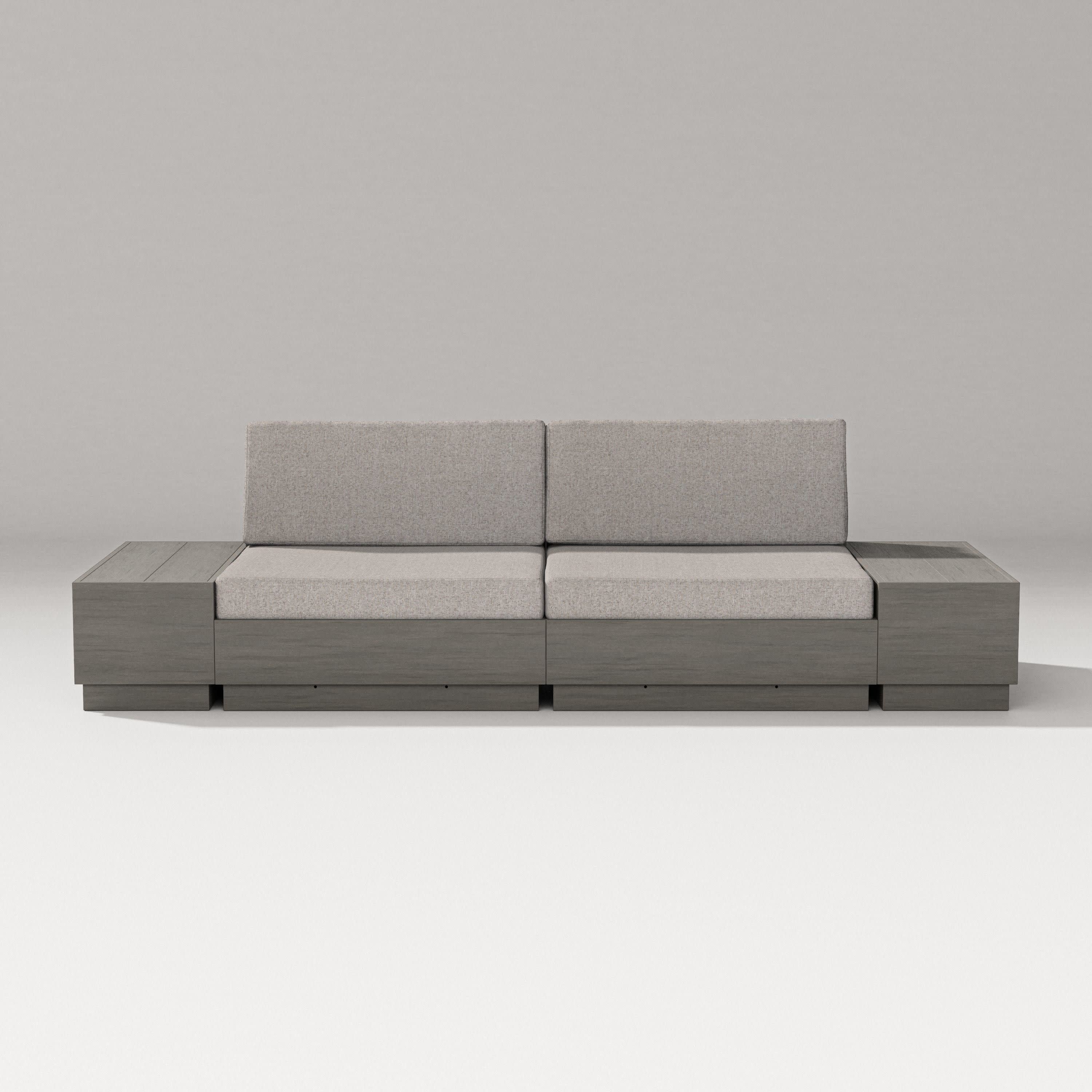 Elevate 4-Piece Loveseat Sectional in Driftwood / Weathered Tweed