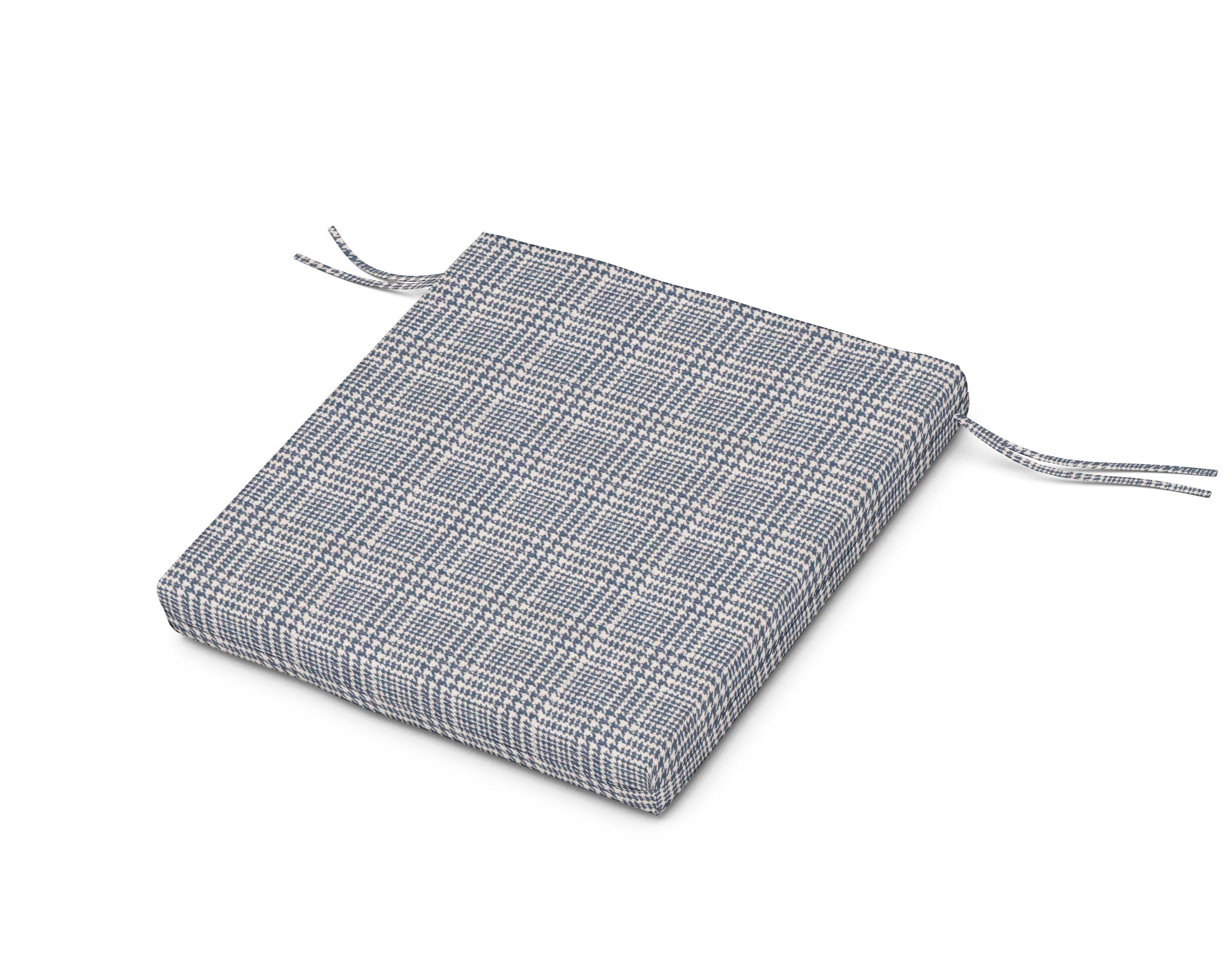 Seat Cushion - 20"D x 20"W x 2.5"H in Houndstooth Sky Blue
