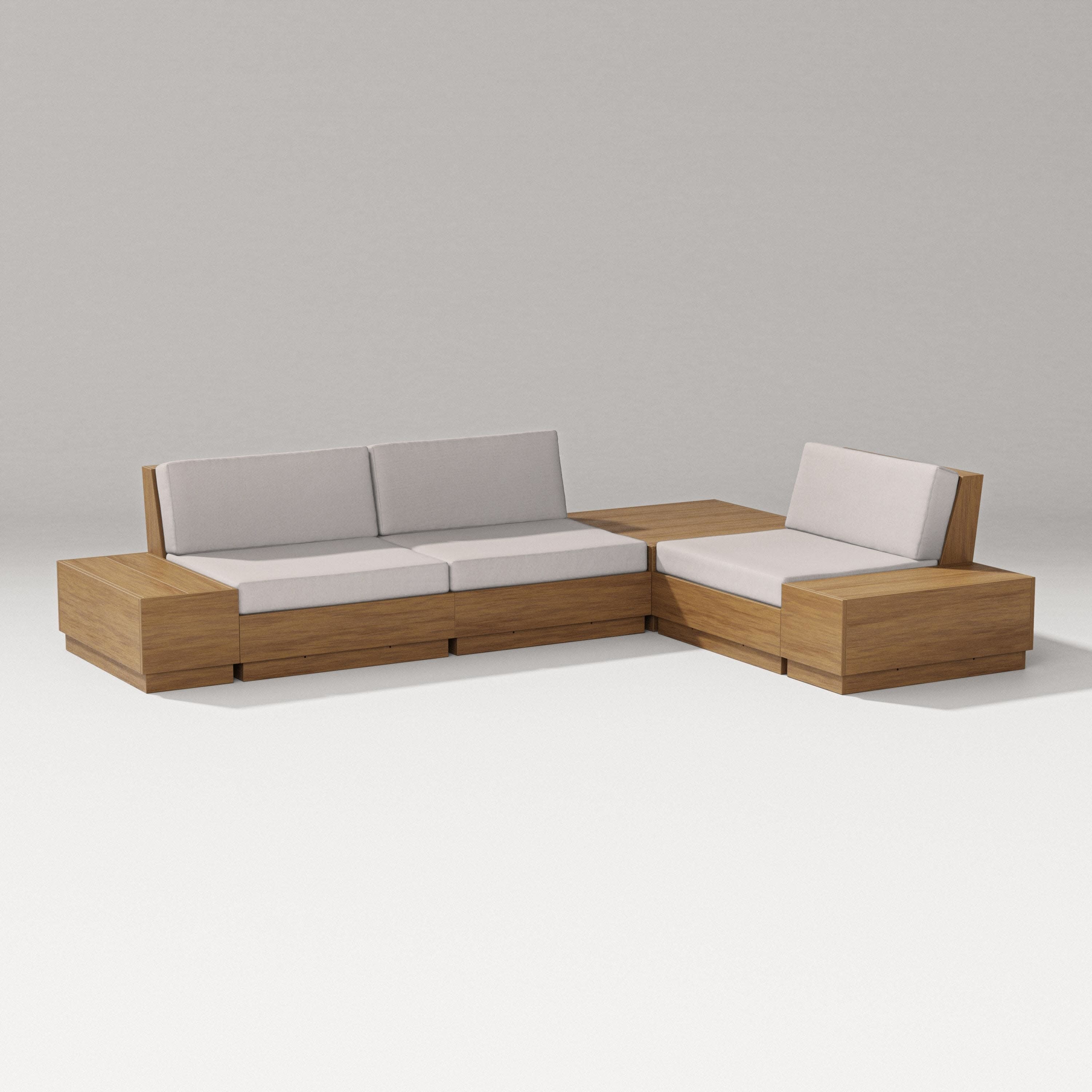 Elevate 6-Piece Corner Sectional in Natural / Dune Burlap