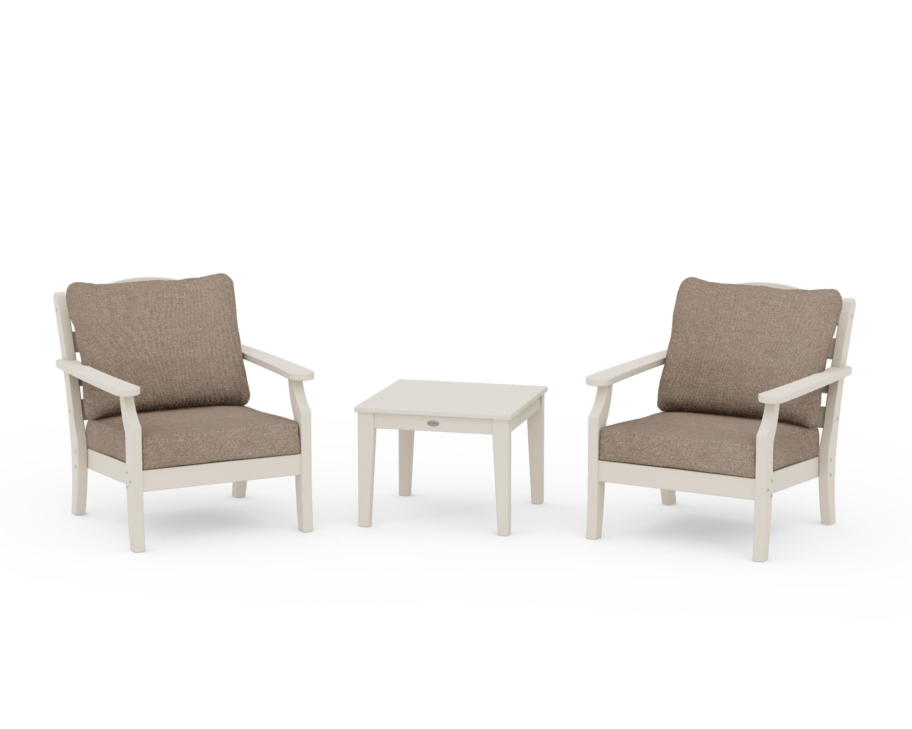 Savannah 3-Piece Deep Seating Set in Sand / Spiced Burlap