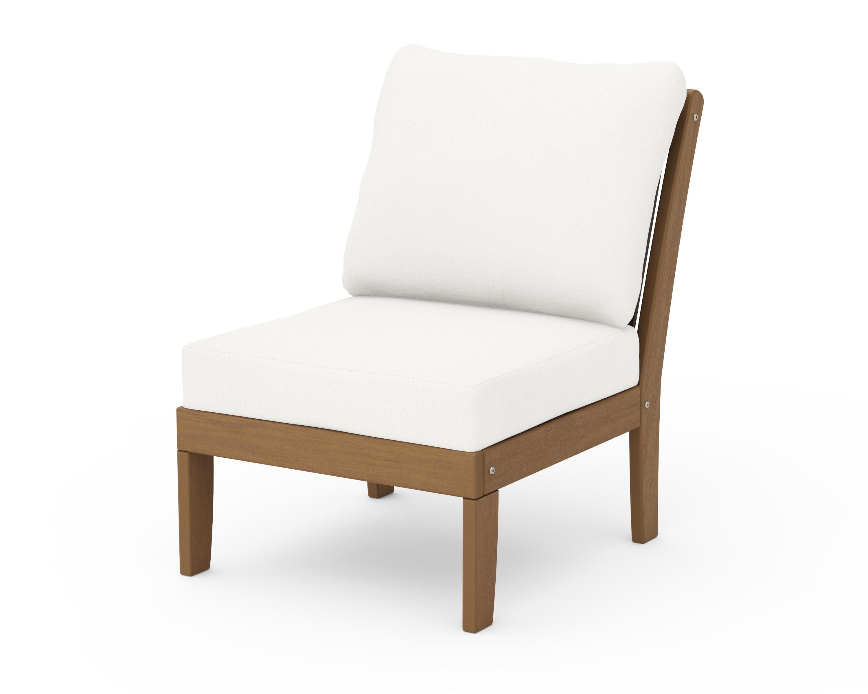 Braxton Modular Armless Chair in Natural / Natural Linen