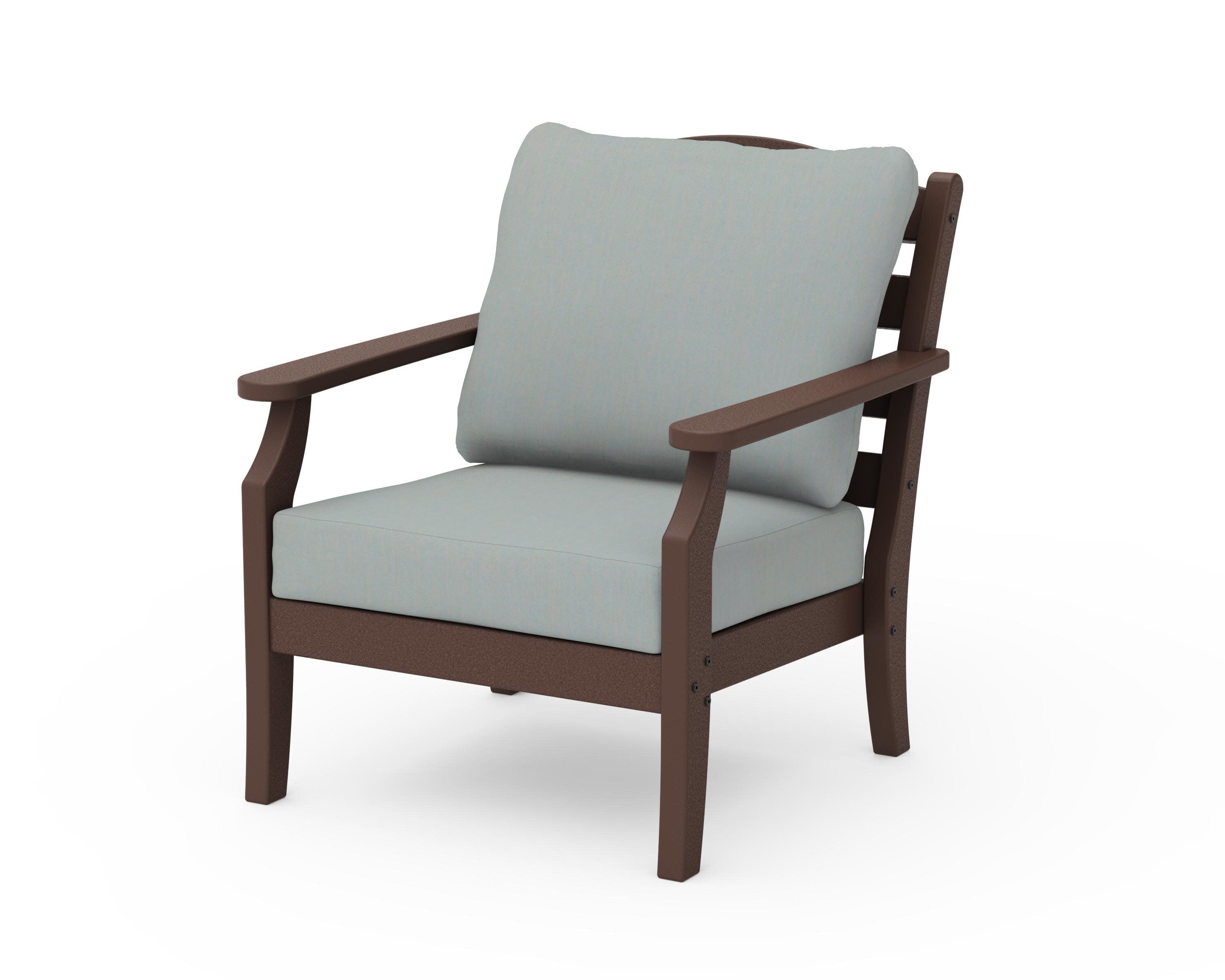 Savannah Deep Seating Chair in Mahogany / Spa