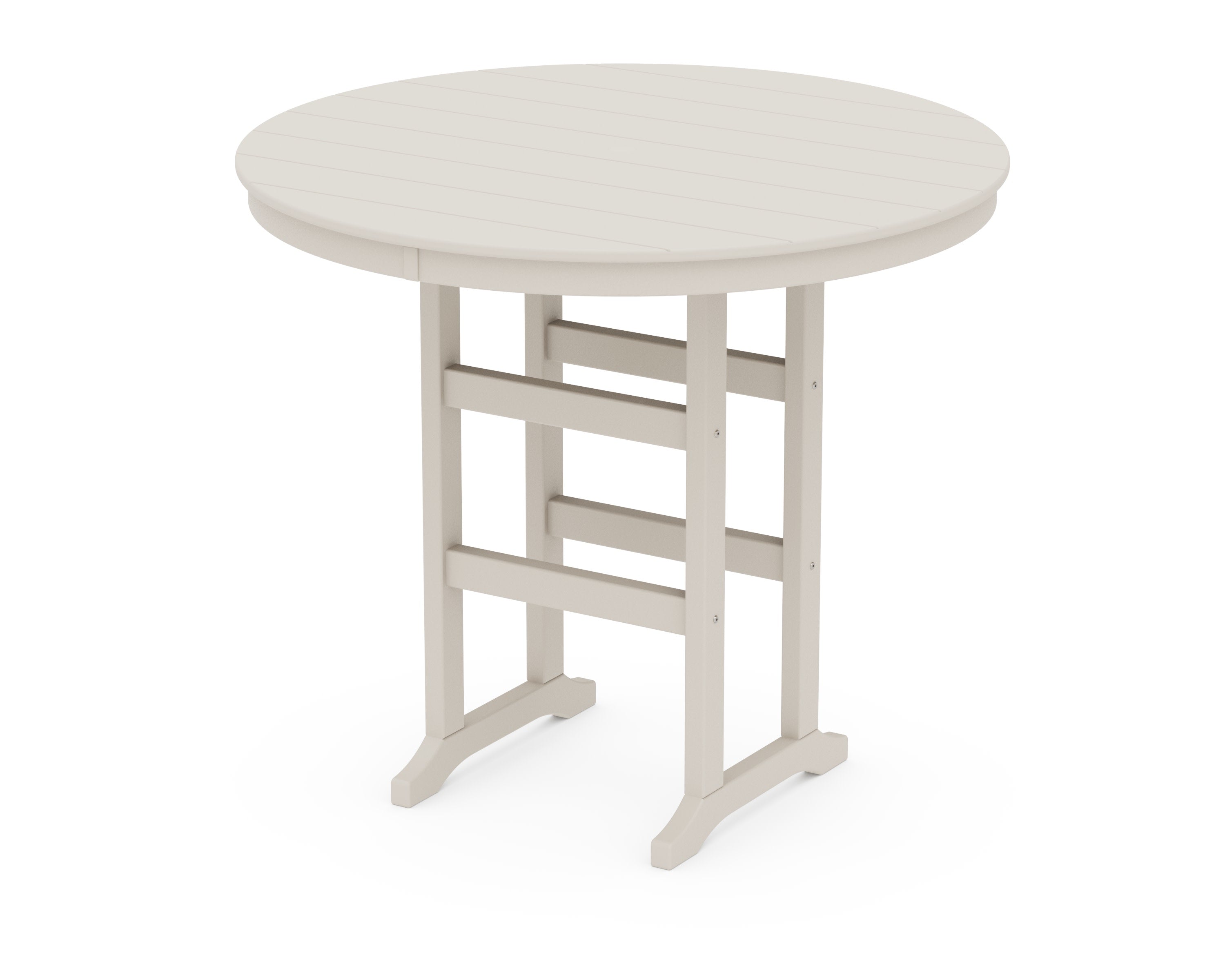 48" Round Farmhouse Bar Table in Sand