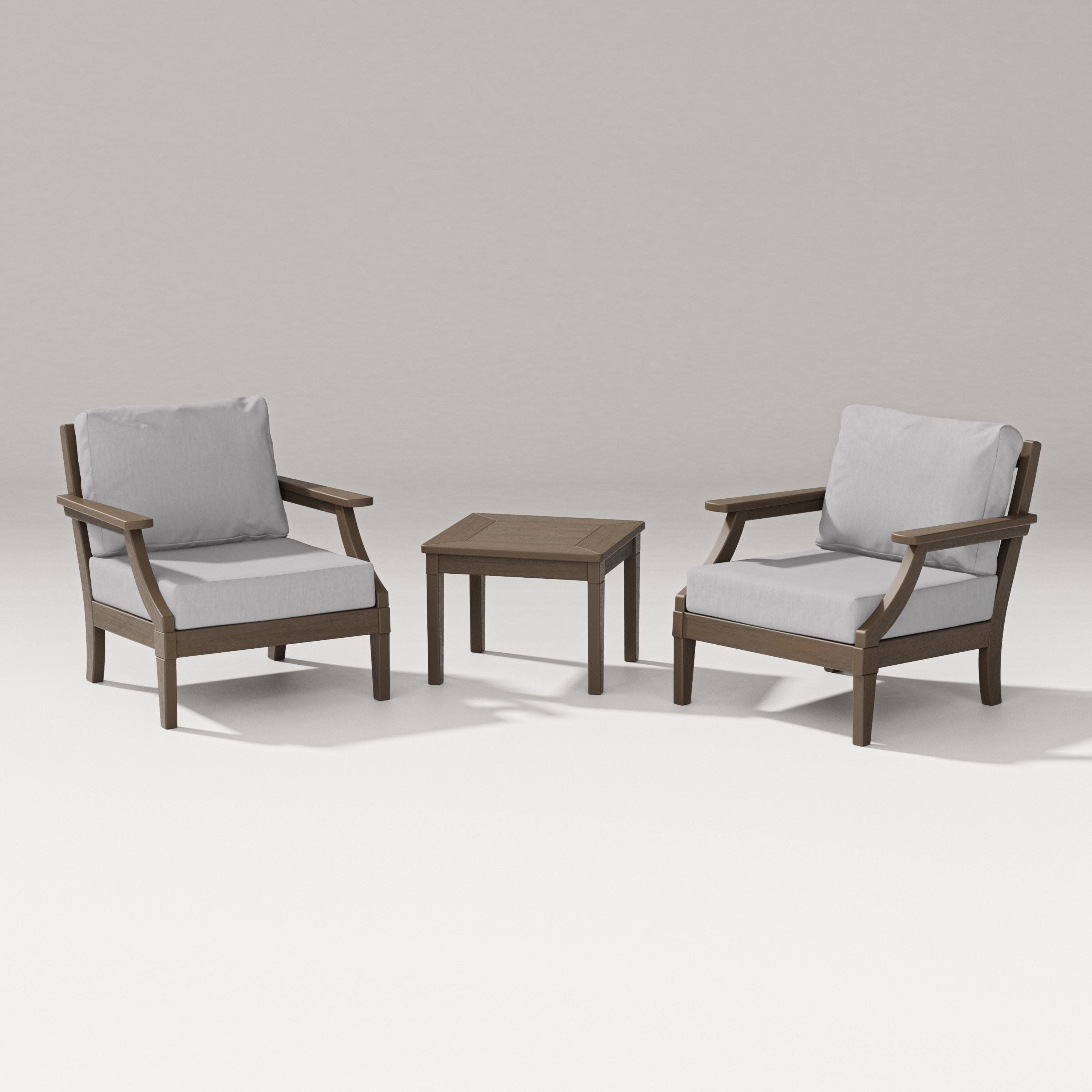 Estate 3-Piece Lounge Chair Set in Kona / Granite