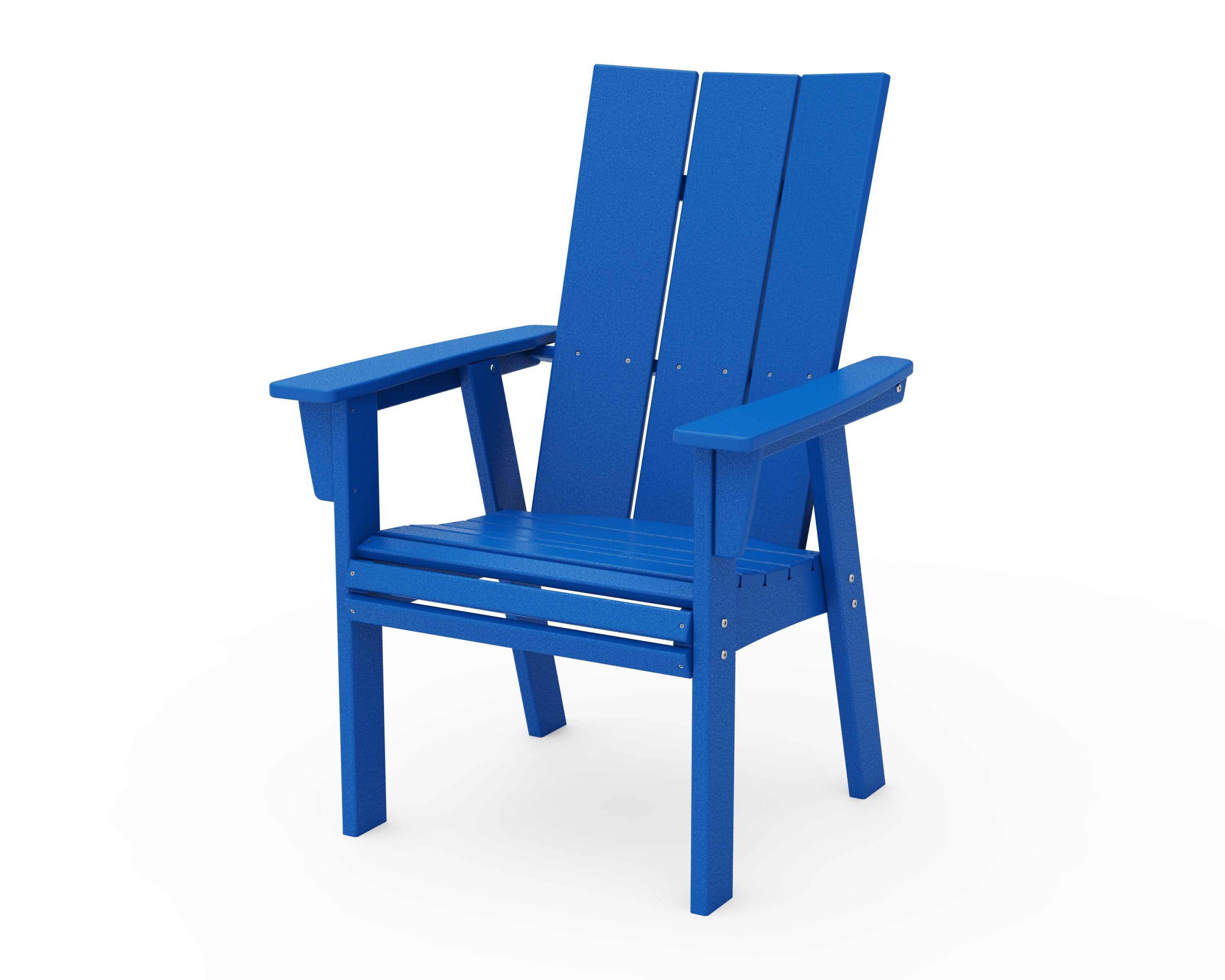 Modern Curveback Adirondack Dining Chair in Pacific Blue