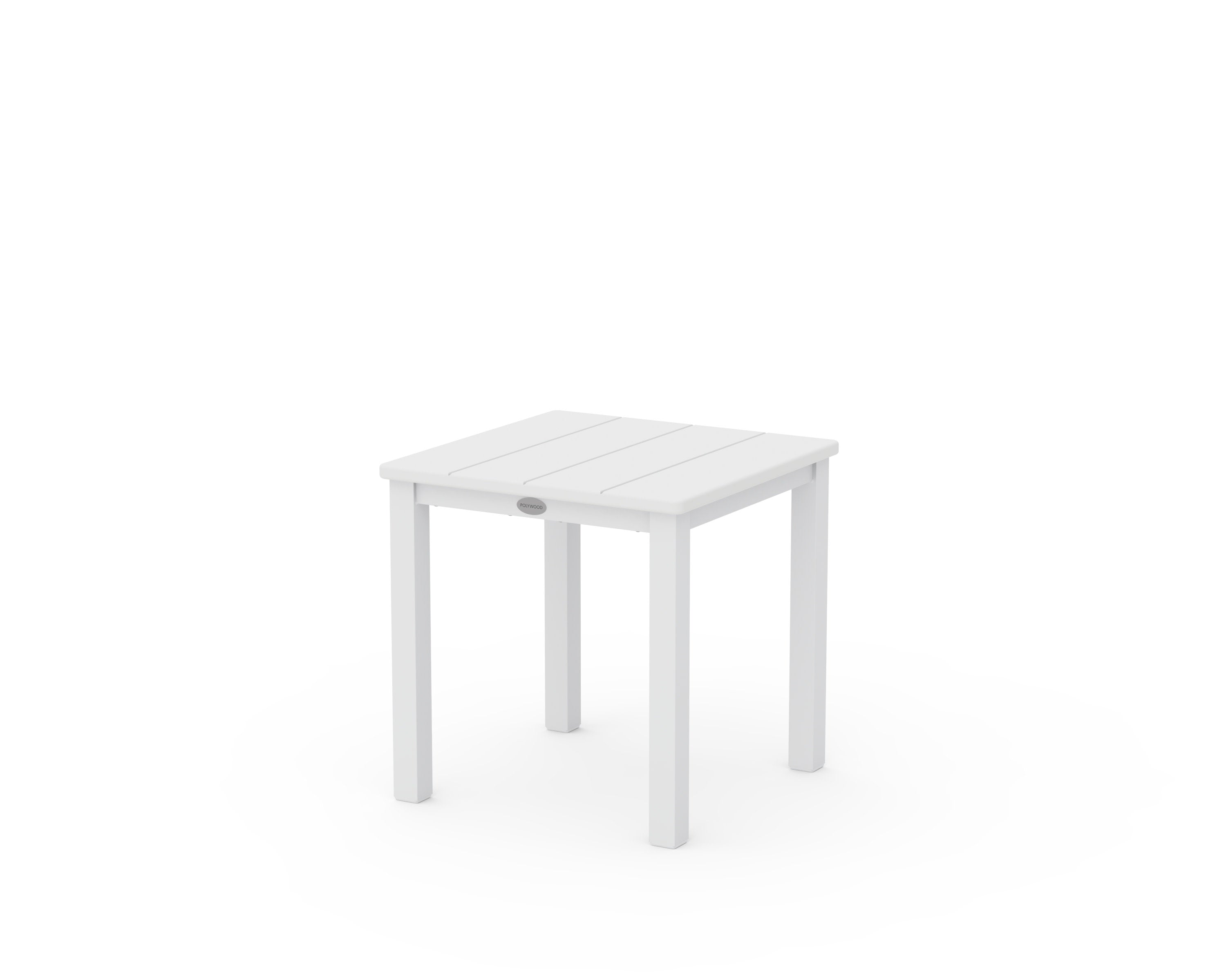 Main Street 18" Side Table in White / White