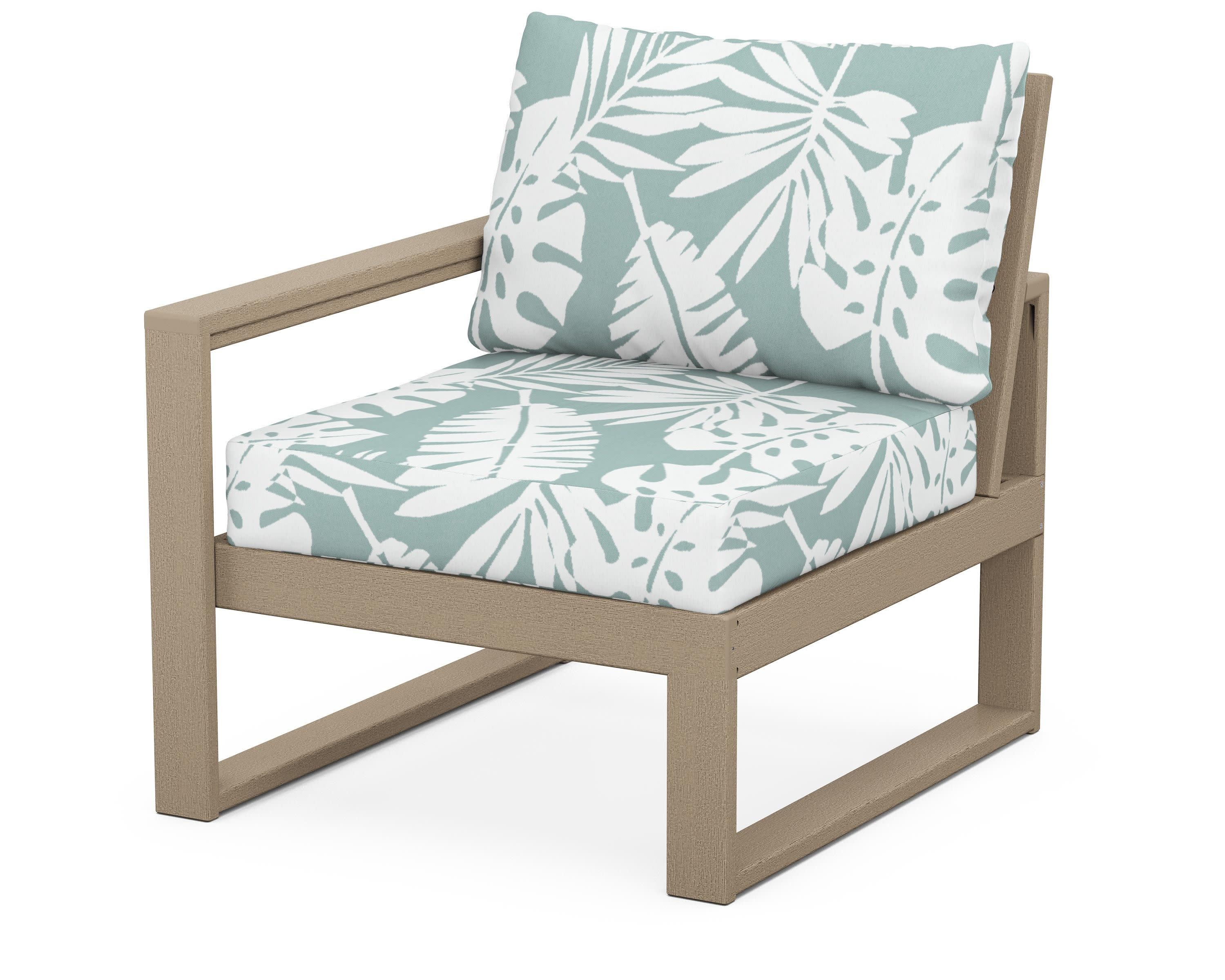 EDGE Modular Left Arm Chair in Vintage Sahara / Leaf Glacier Spa