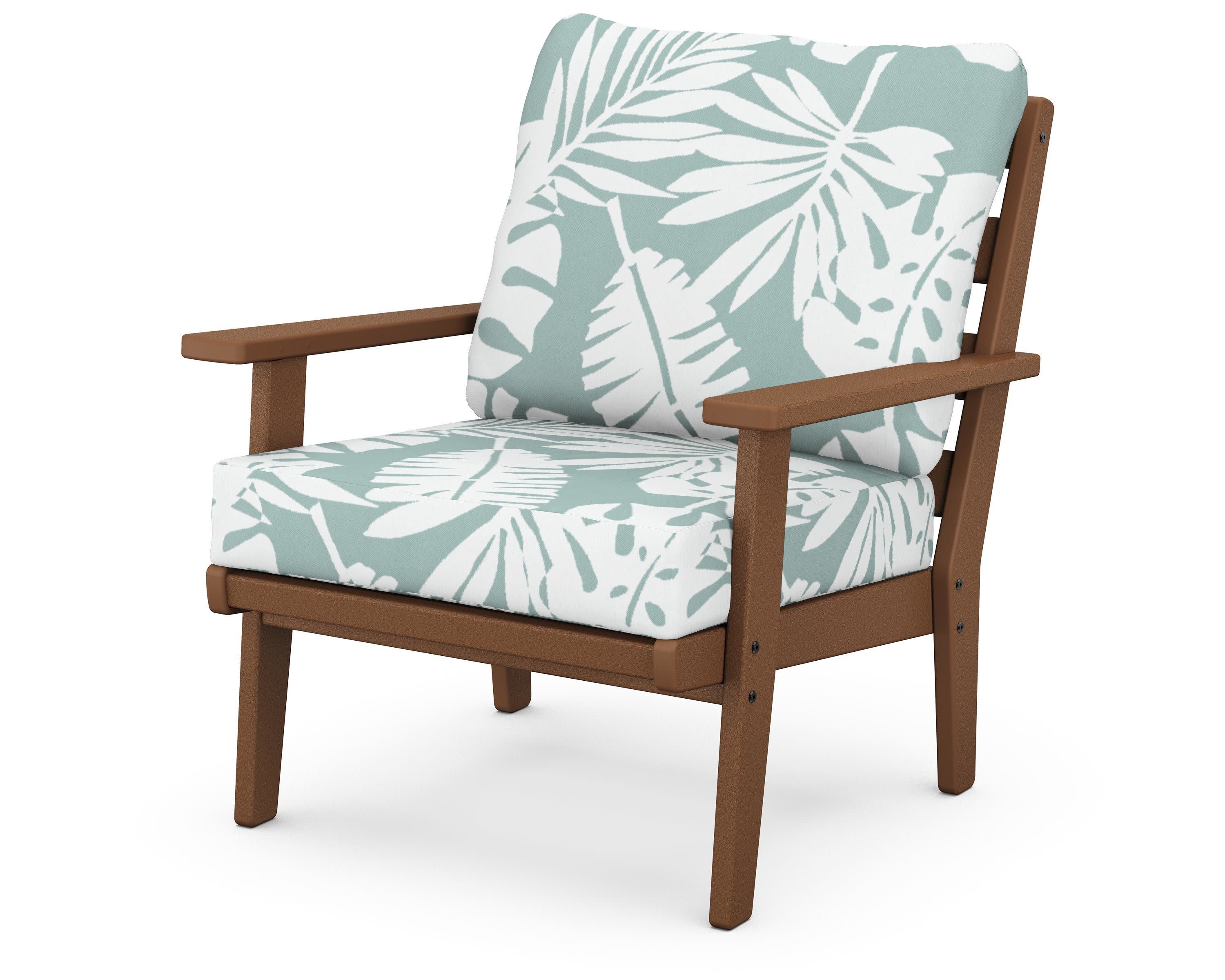 Grant Park Deep Seating Chair in Teak / Leaf Glacier Spa