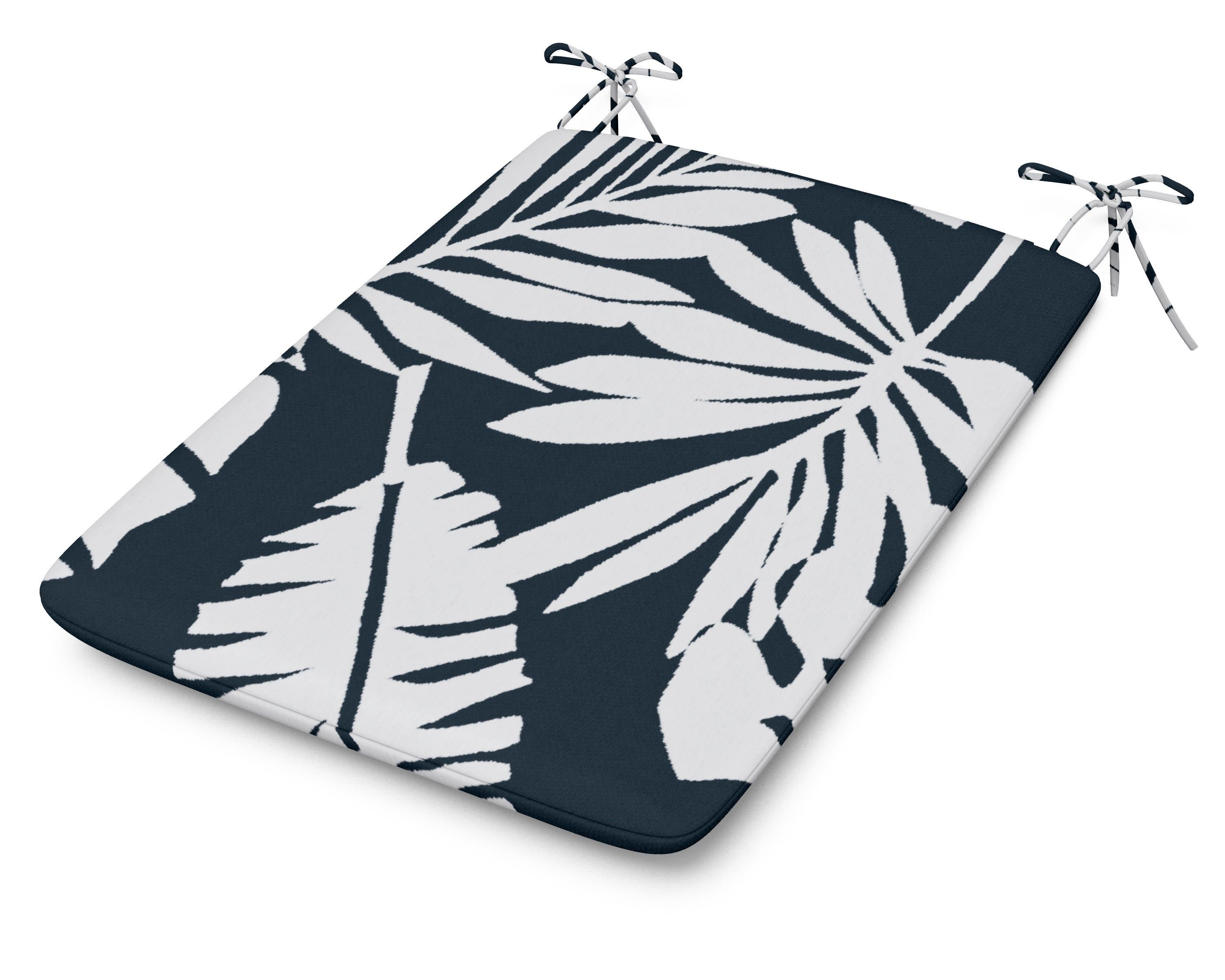 1100 Plaza Seat Pad in Leaf Marine Indigo