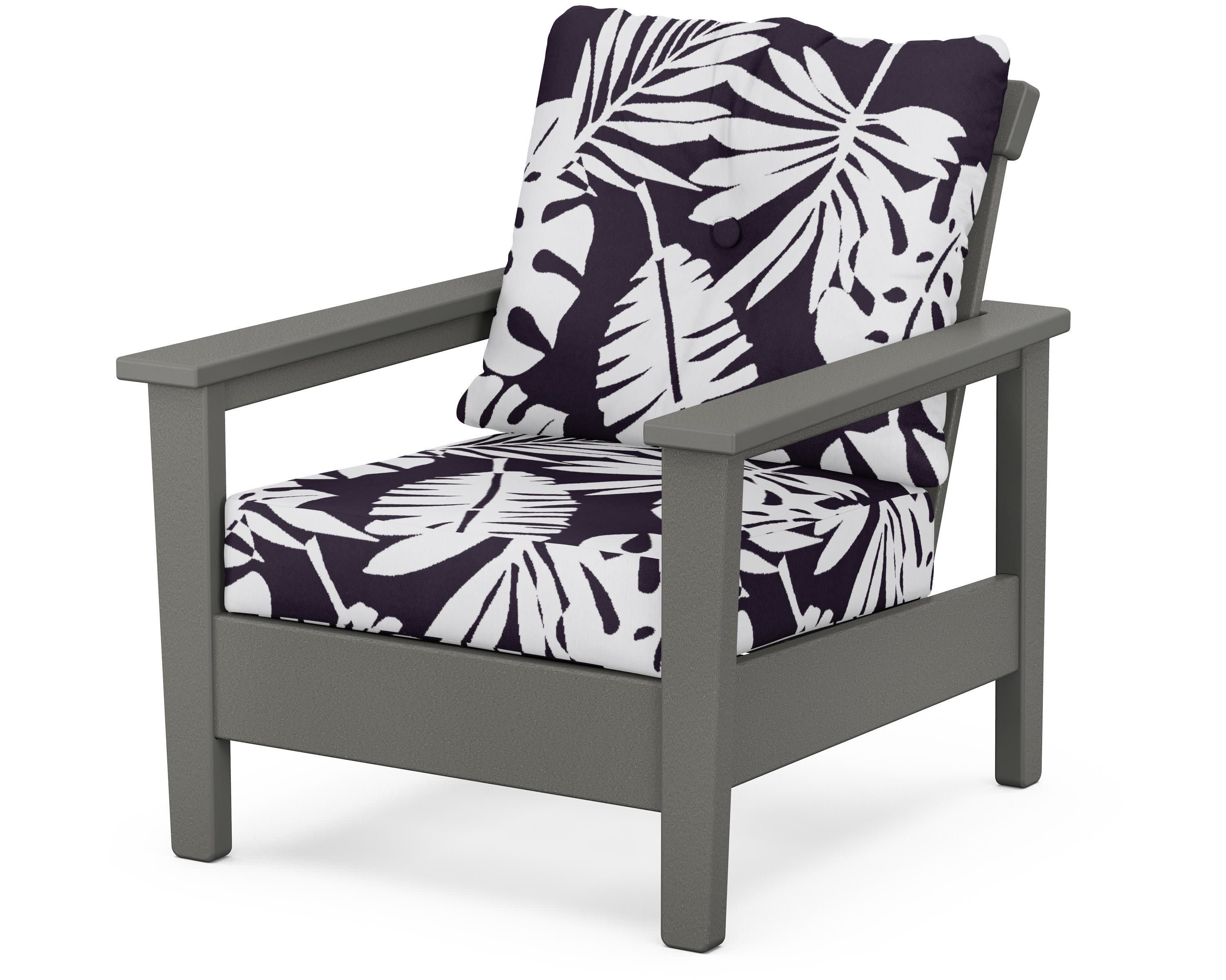 Prescott Deep Seating Chair in Slate Grey / Leaf Navy