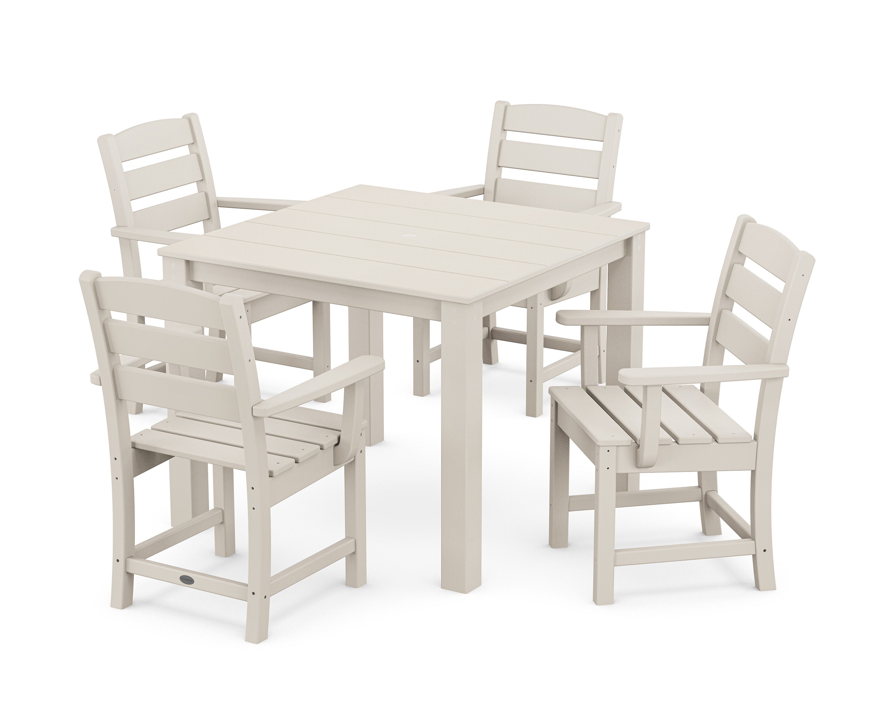 Lakeside 5-Piece Parsons Dining Set in Sand